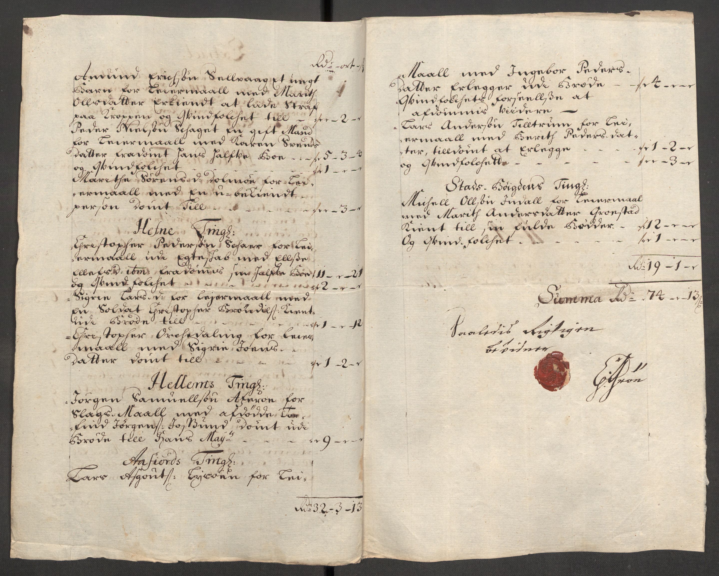 Rentekammeret inntil 1814, Reviderte regnskaper, Fogderegnskap, AV/RA-EA-4092/R57/L3856: Fogderegnskap Fosen, 1704-1705, p. 251