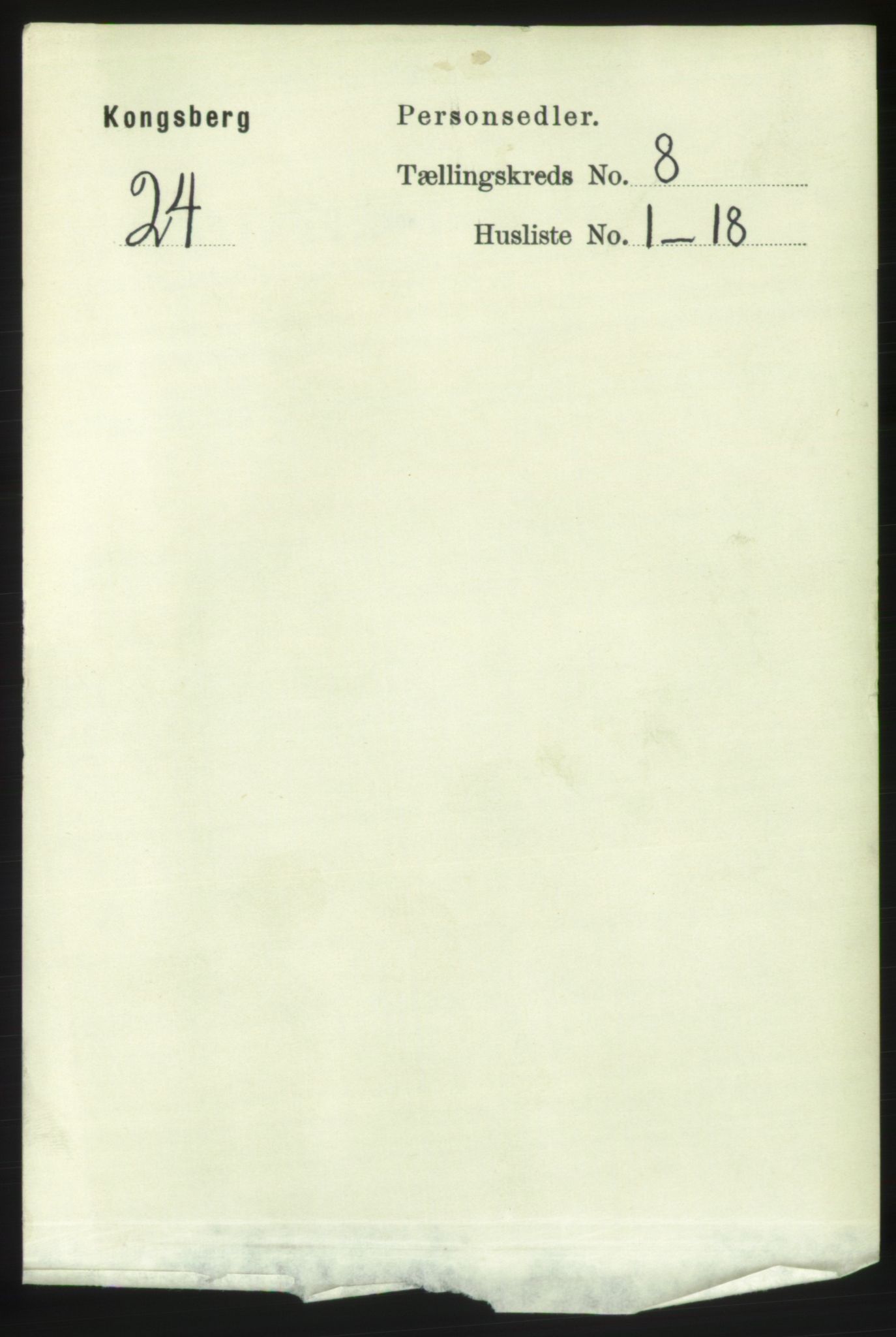 RA, 1891 census for 0604 Kongsberg, 1891, p. 5491