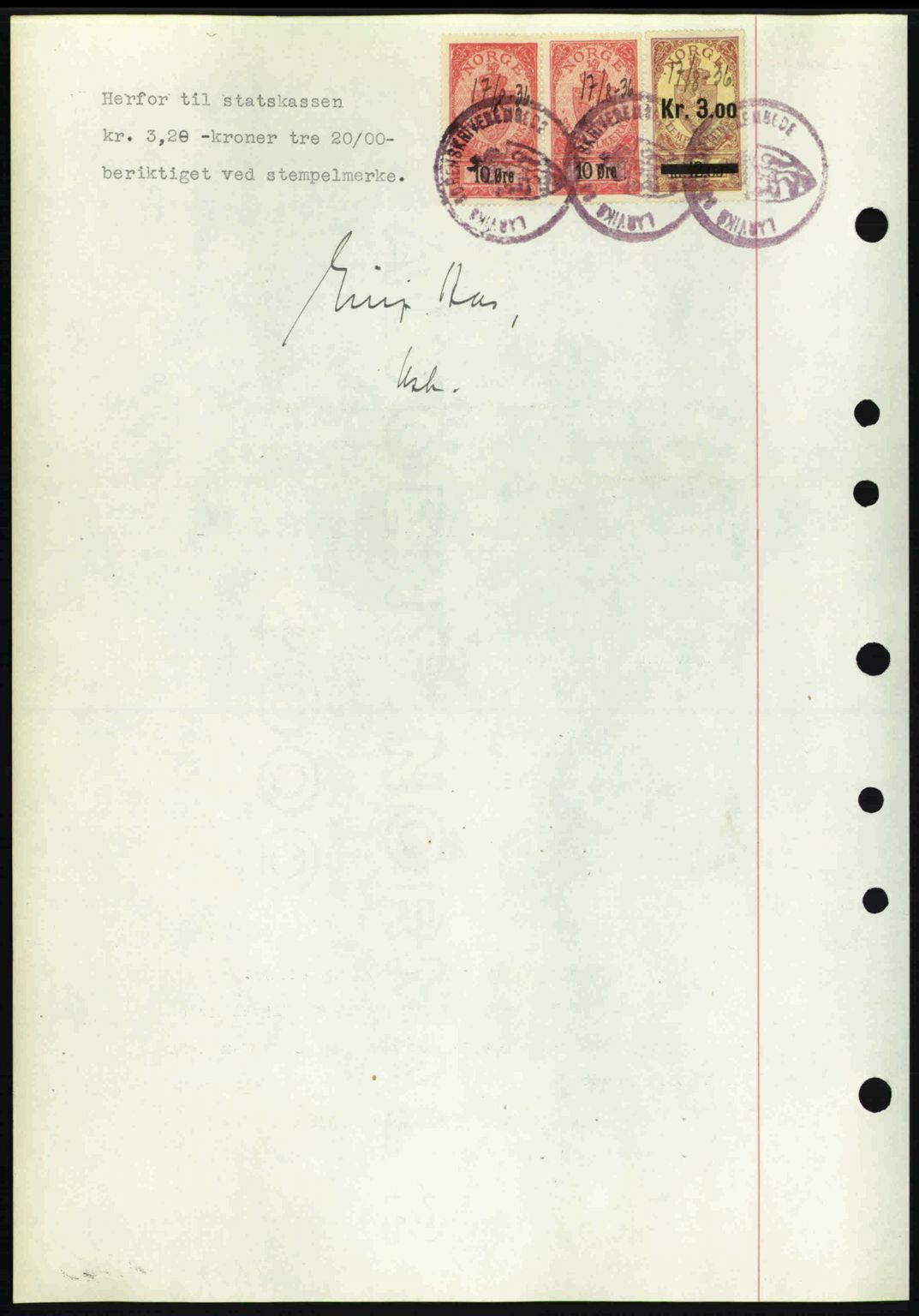 Larvik sorenskriveri, SAKO/A-83/G/Ga/Gab/L0067: Mortgage book no. A-1, 1936-1937, Diary no: : 1488/1936