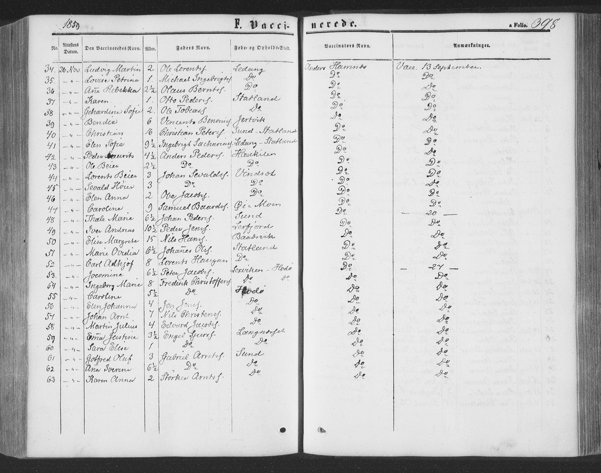 Ministerialprotokoller, klokkerbøker og fødselsregistre - Nord-Trøndelag, AV/SAT-A-1458/773/L0615: Parish register (official) no. 773A06, 1857-1870, p. 398