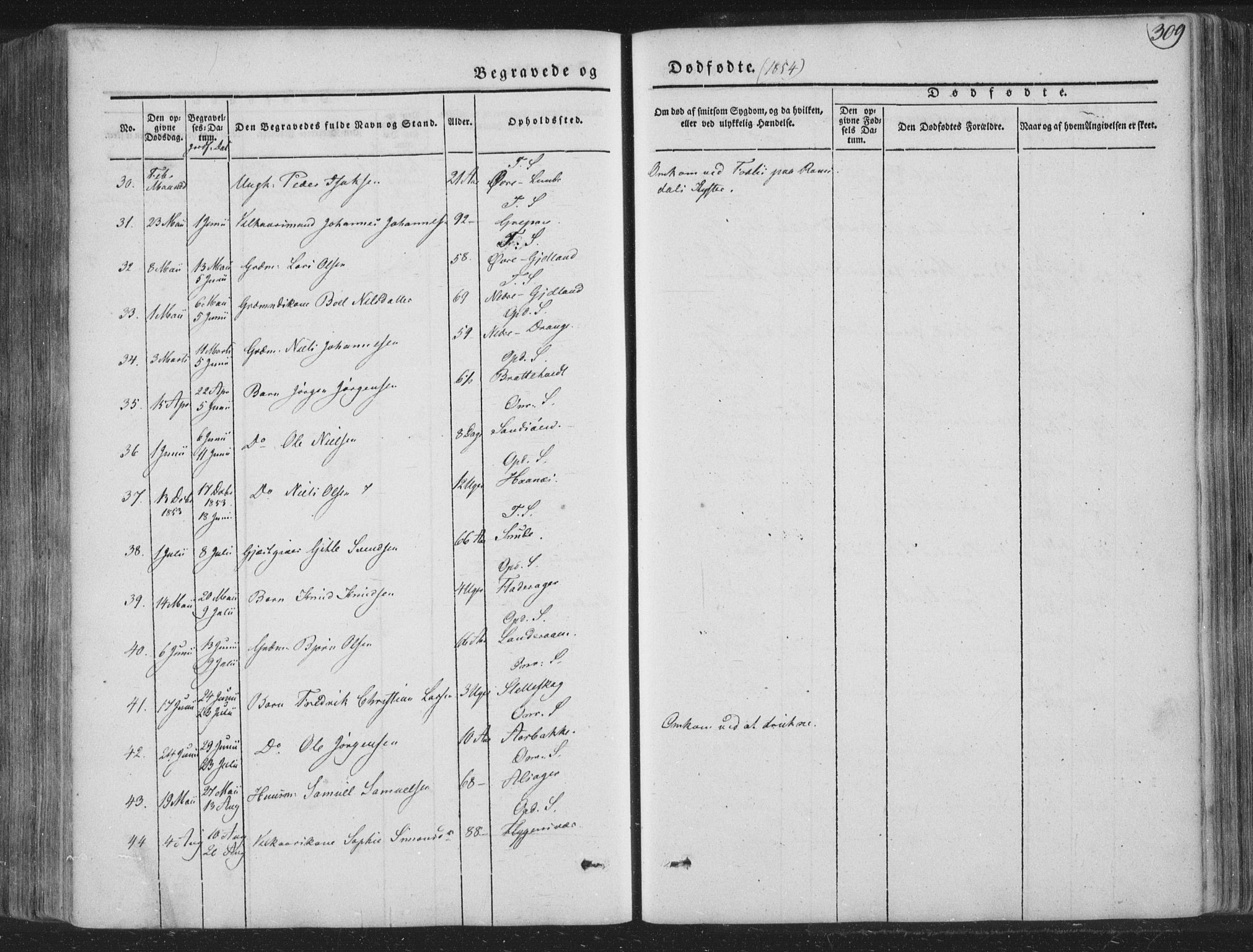 Tysnes sokneprestembete, AV/SAB-A-78601/H/Haa: Parish register (official) no. A 10, 1848-1859, p. 309