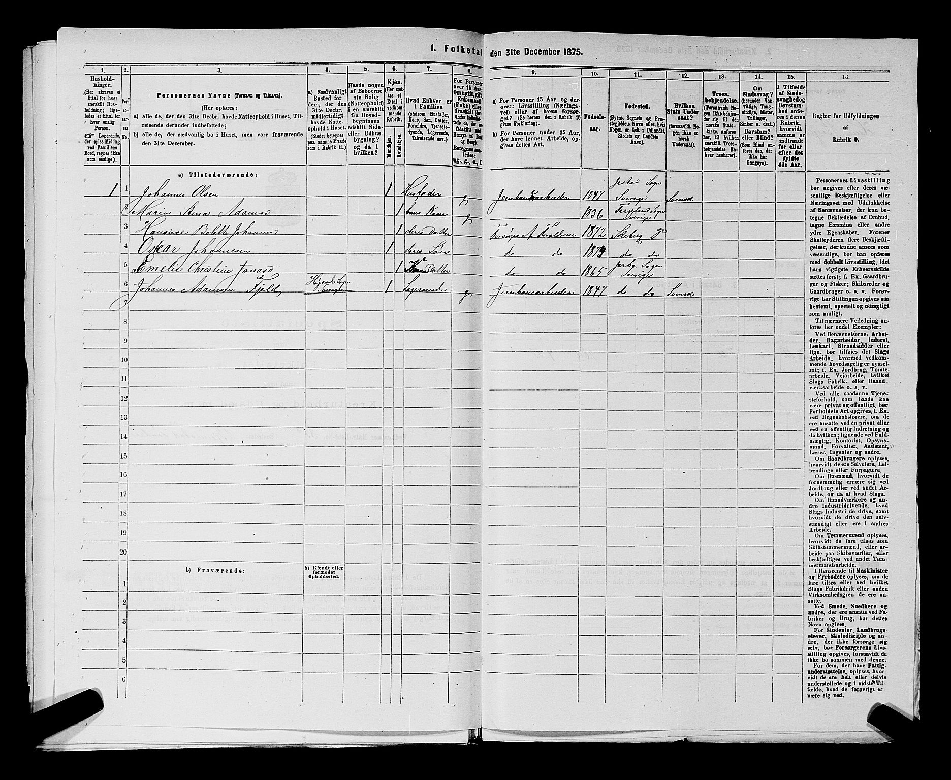 RA, 1875 census for 0115P Skjeberg, 1875, p. 373