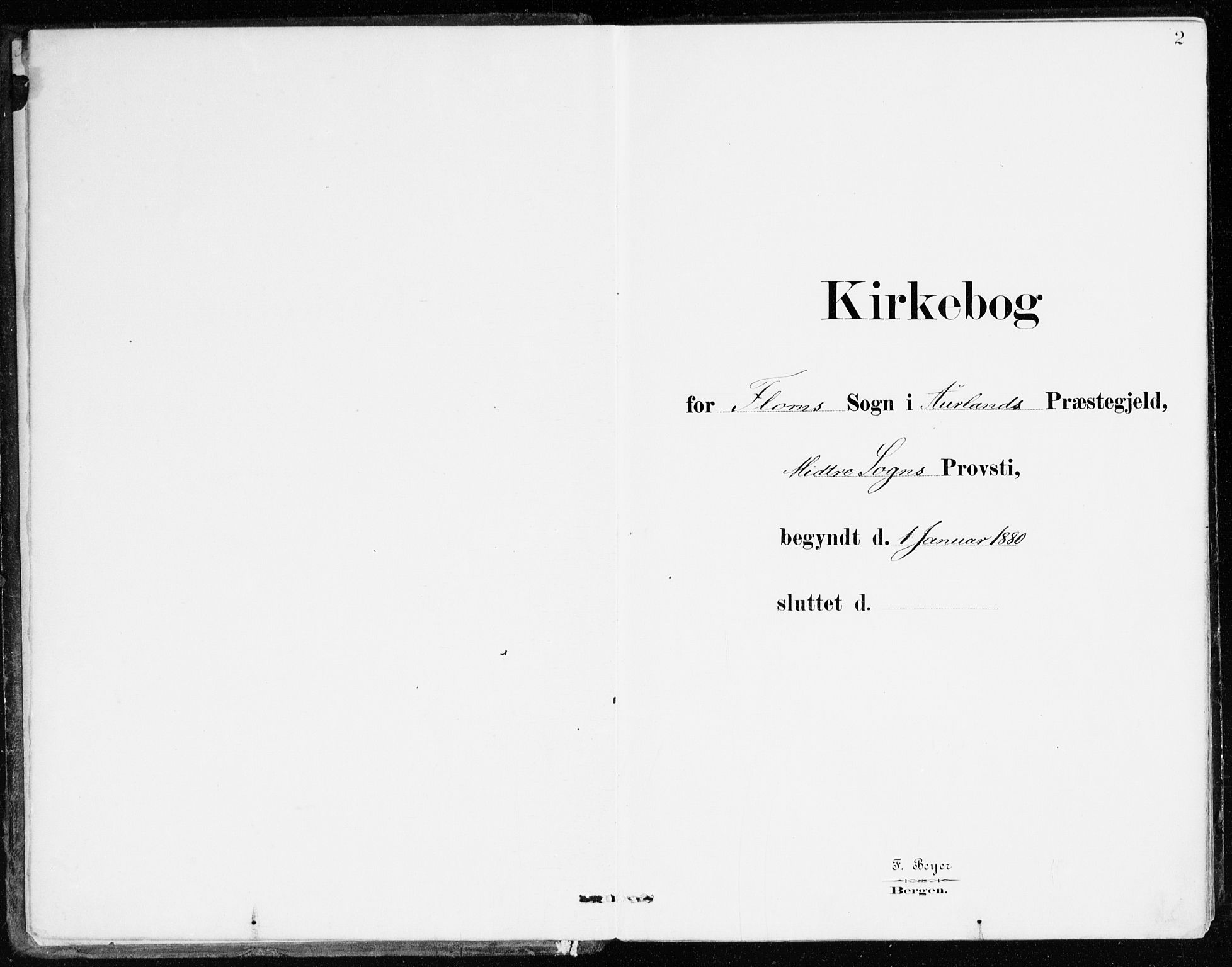 Aurland sokneprestembete, AV/SAB-A-99937/H/Ha/Hac/L0001: Parish register (official) no. C 1, 1880-1921, p. 2