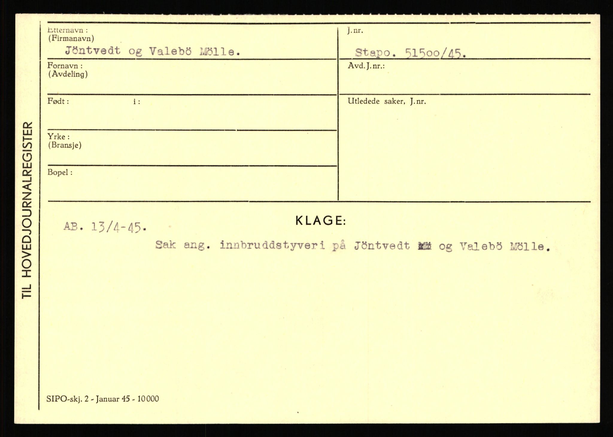 Statspolitiet - Hovedkontoret / Osloavdelingen, AV/RA-S-1329/C/Ca/L0008: Johan(nes)sen - Knoph, 1943-1945, p. 2686