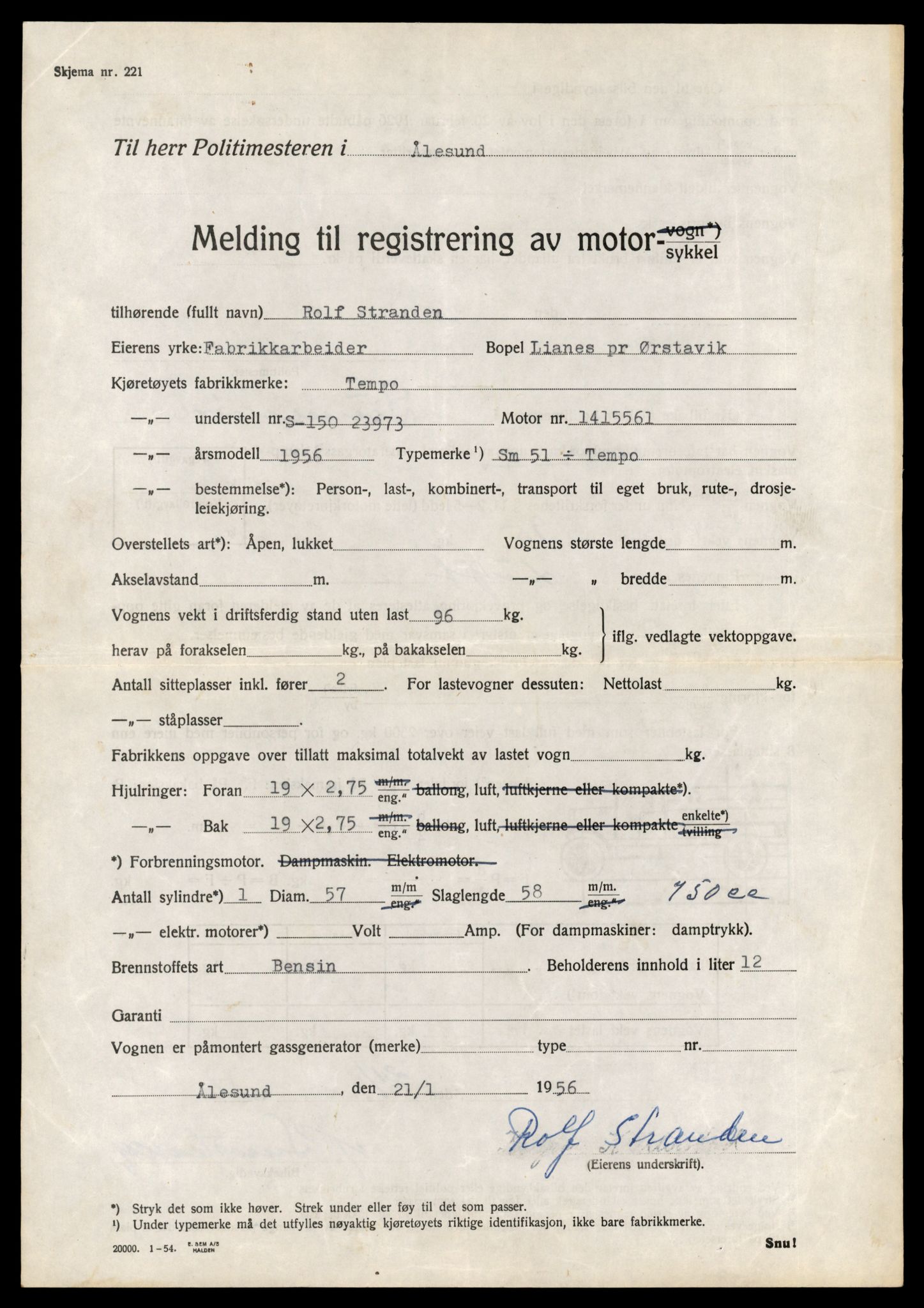 Møre og Romsdal vegkontor - Ålesund trafikkstasjon, AV/SAT-A-4099/F/Fe/L0039: Registreringskort for kjøretøy T 13361 - T 13530, 1927-1998, p. 1345
