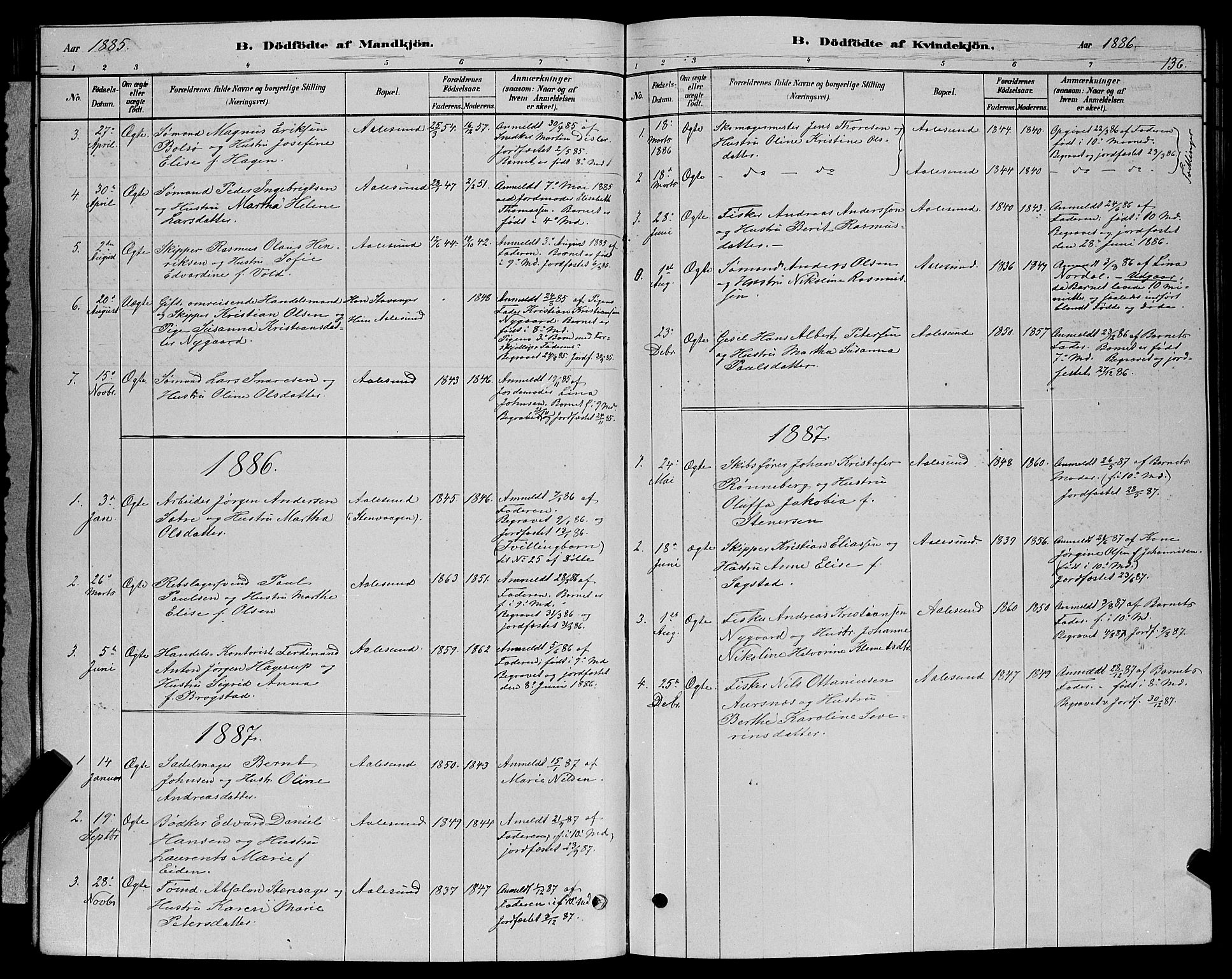 Ministerialprotokoller, klokkerbøker og fødselsregistre - Møre og Romsdal, SAT/A-1454/529/L0466: Parish register (copy) no. 529C03, 1878-1888, p. 136