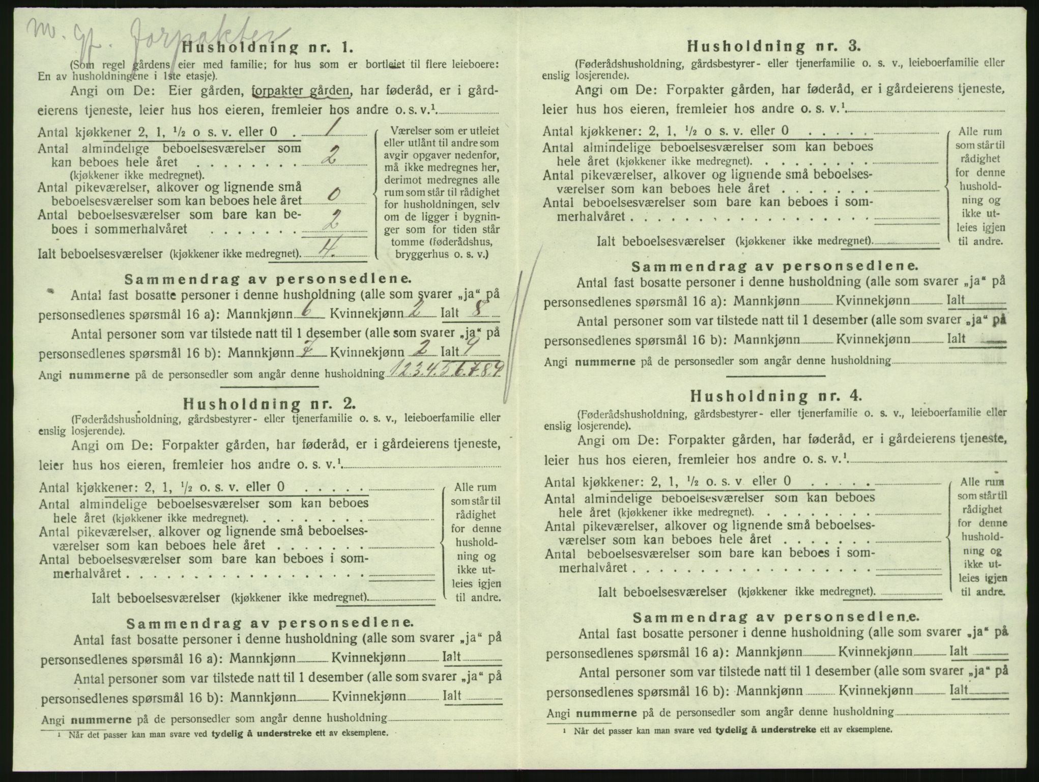 SAKO, 1920 census for Hedrum, 1920, p. 608