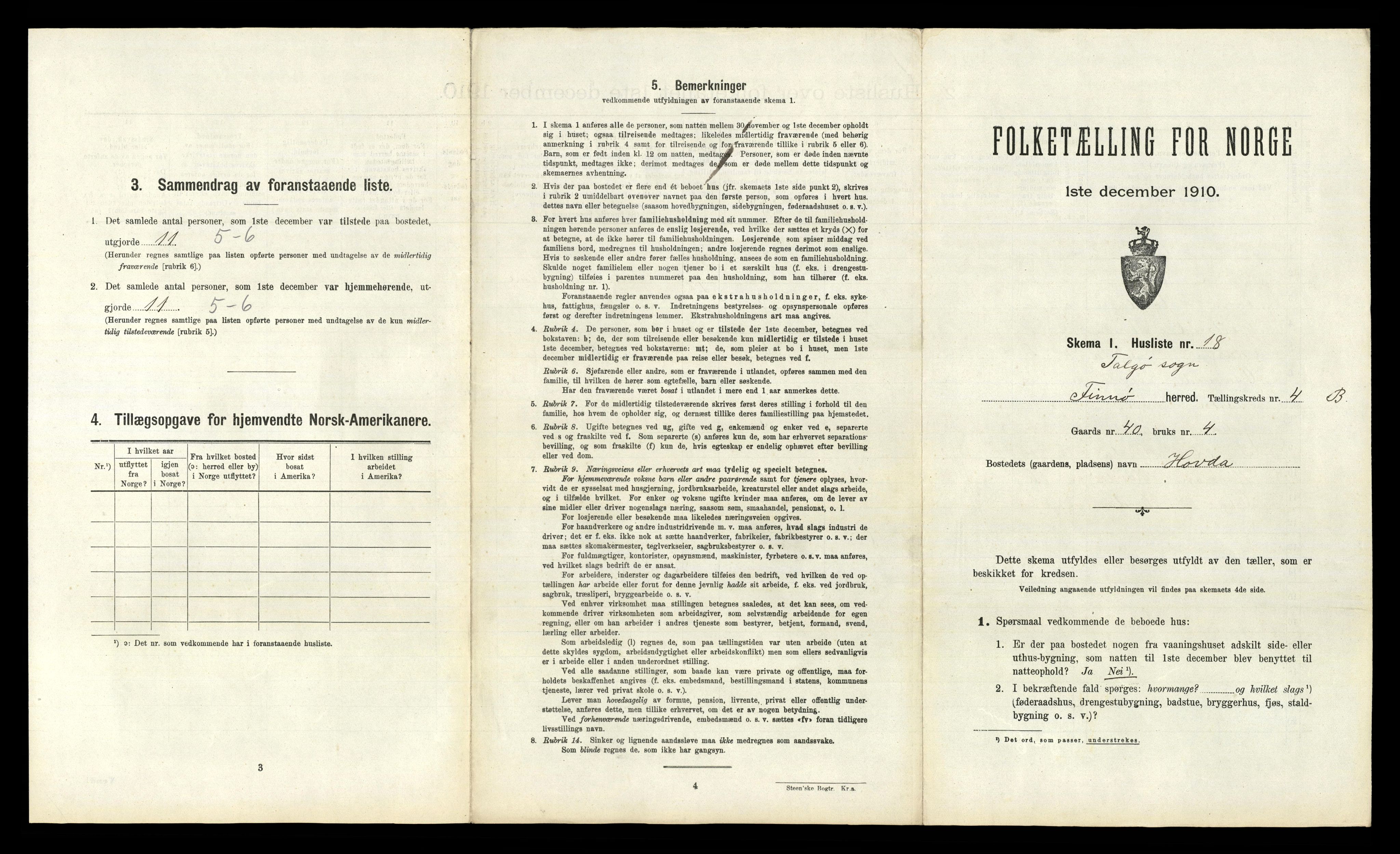 RA, 1910 census for Finnøy, 1910, p. 564