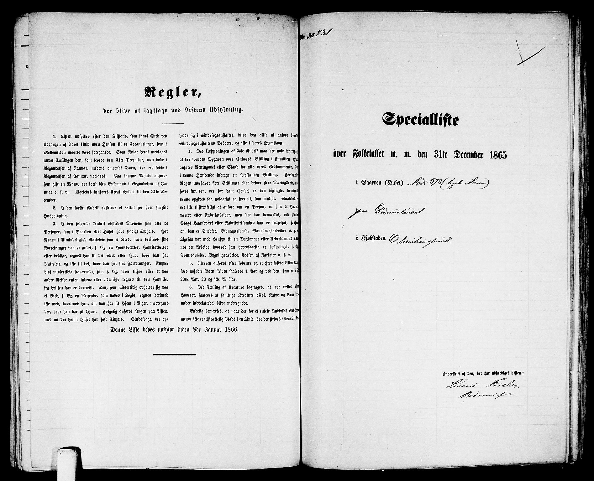 RA, 1865 census for Kristiansund/Kristiansund, 1865, p. 877