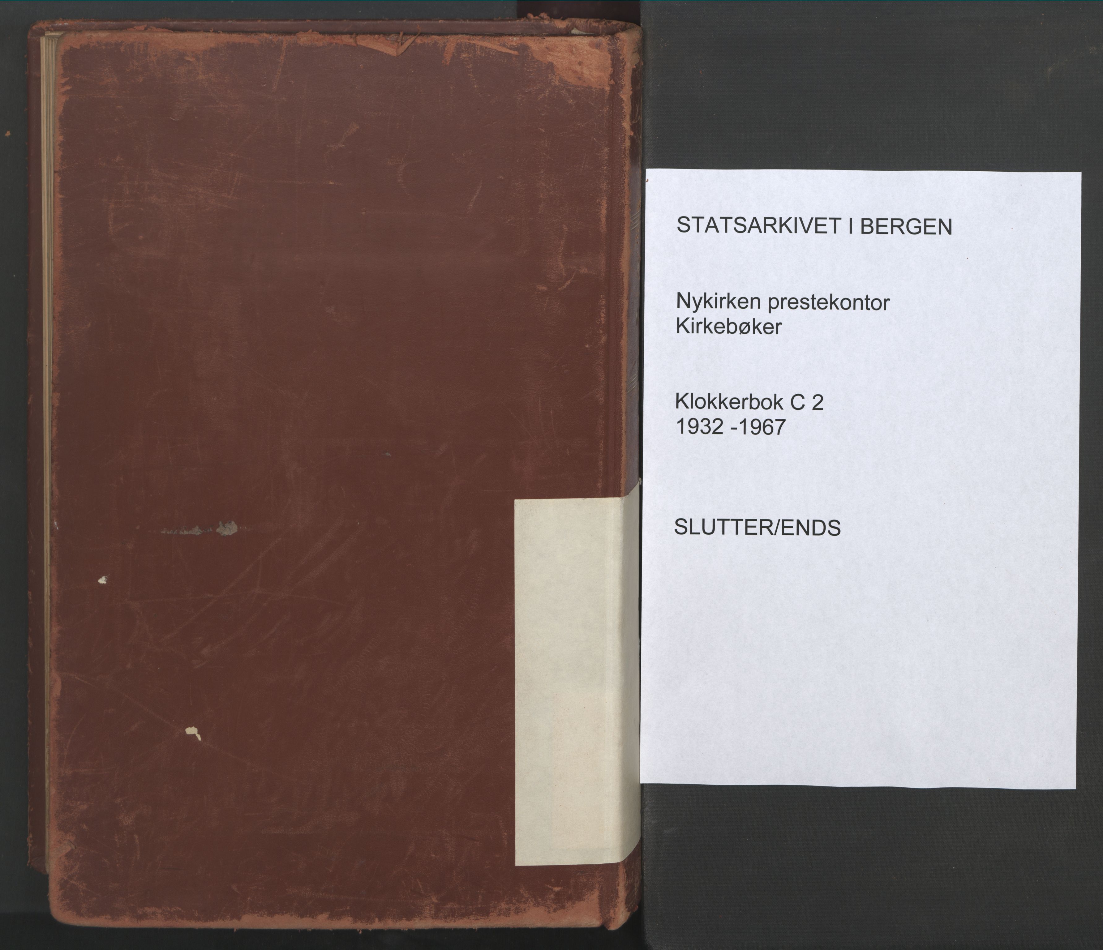 Nykirken Sokneprestembete, SAB/A-77101/H/Hab: Parish register (copy) no. C 2, 1932-1967