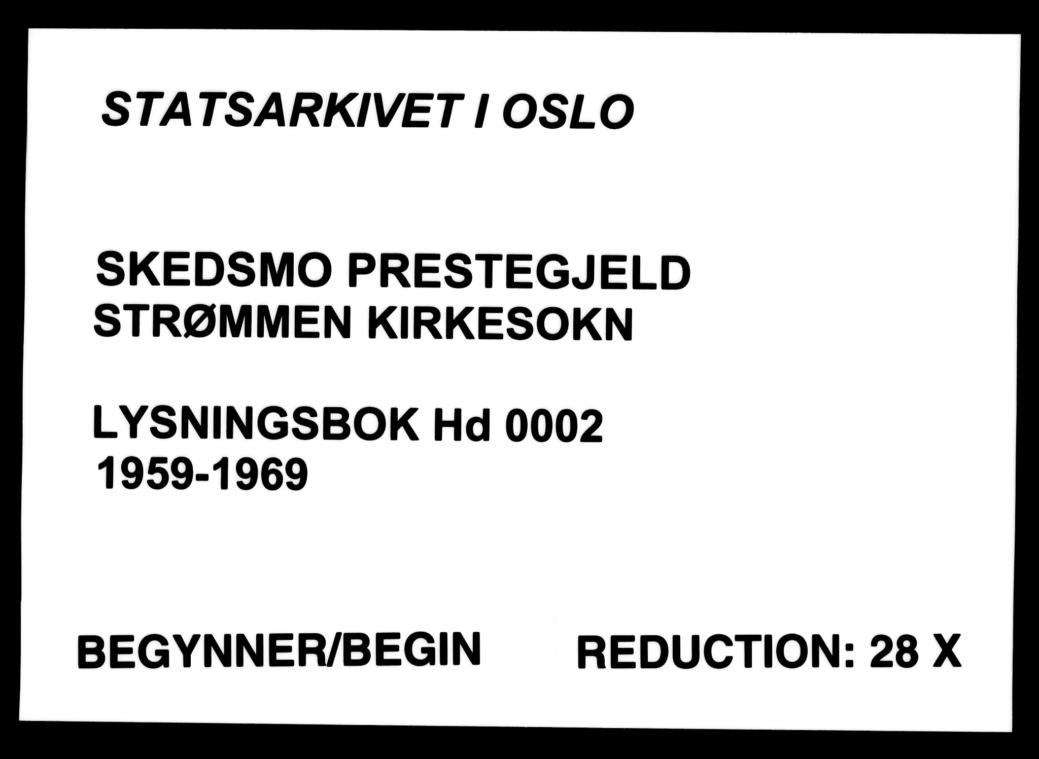 Skedsmo prestekontor Kirkebøker, SAO/A-10033a/H/Hd/L0002: Banns register no. IV 2, 1959-1969