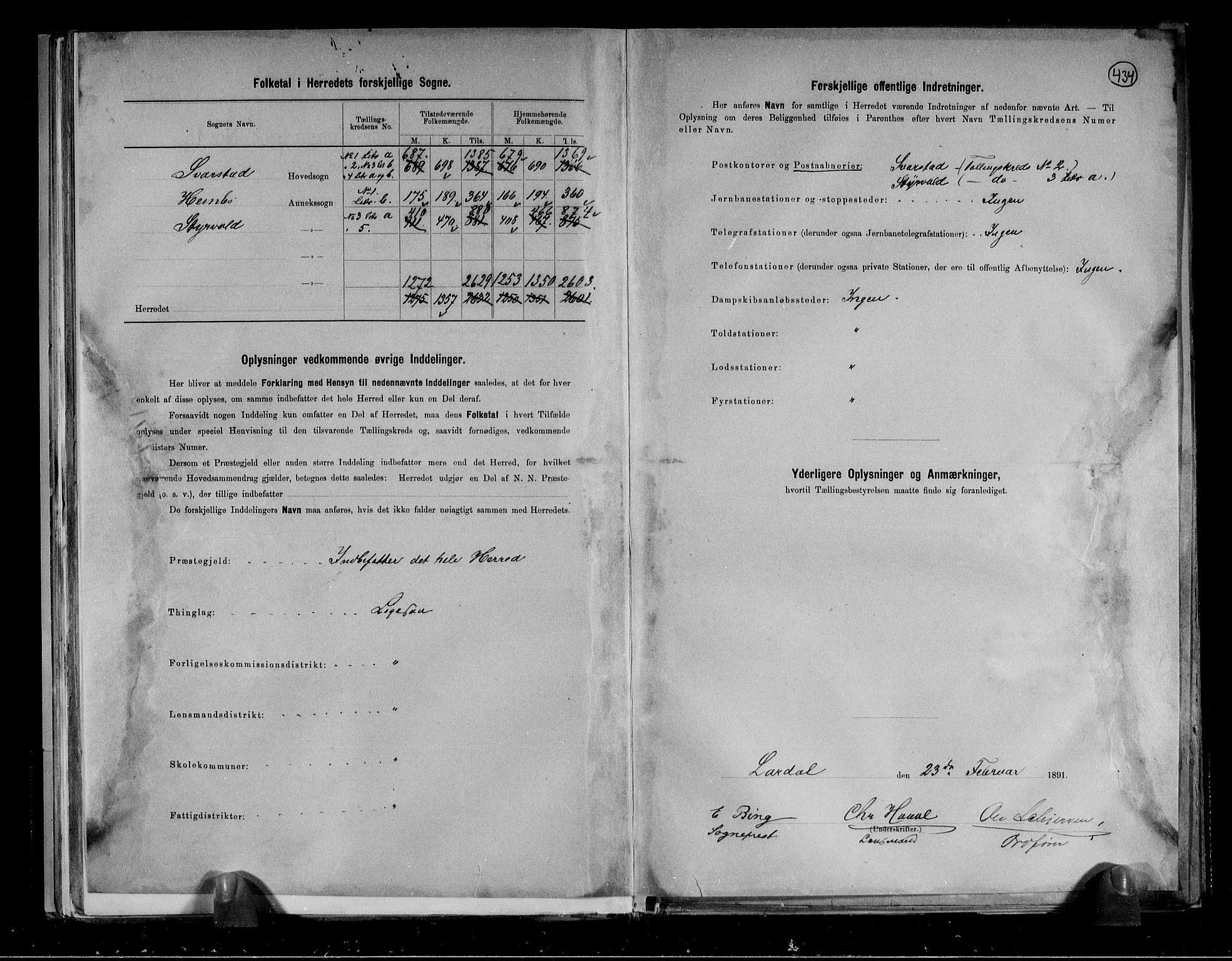 RA, 1891 census for 0728 Lardal, 1891, p. 3