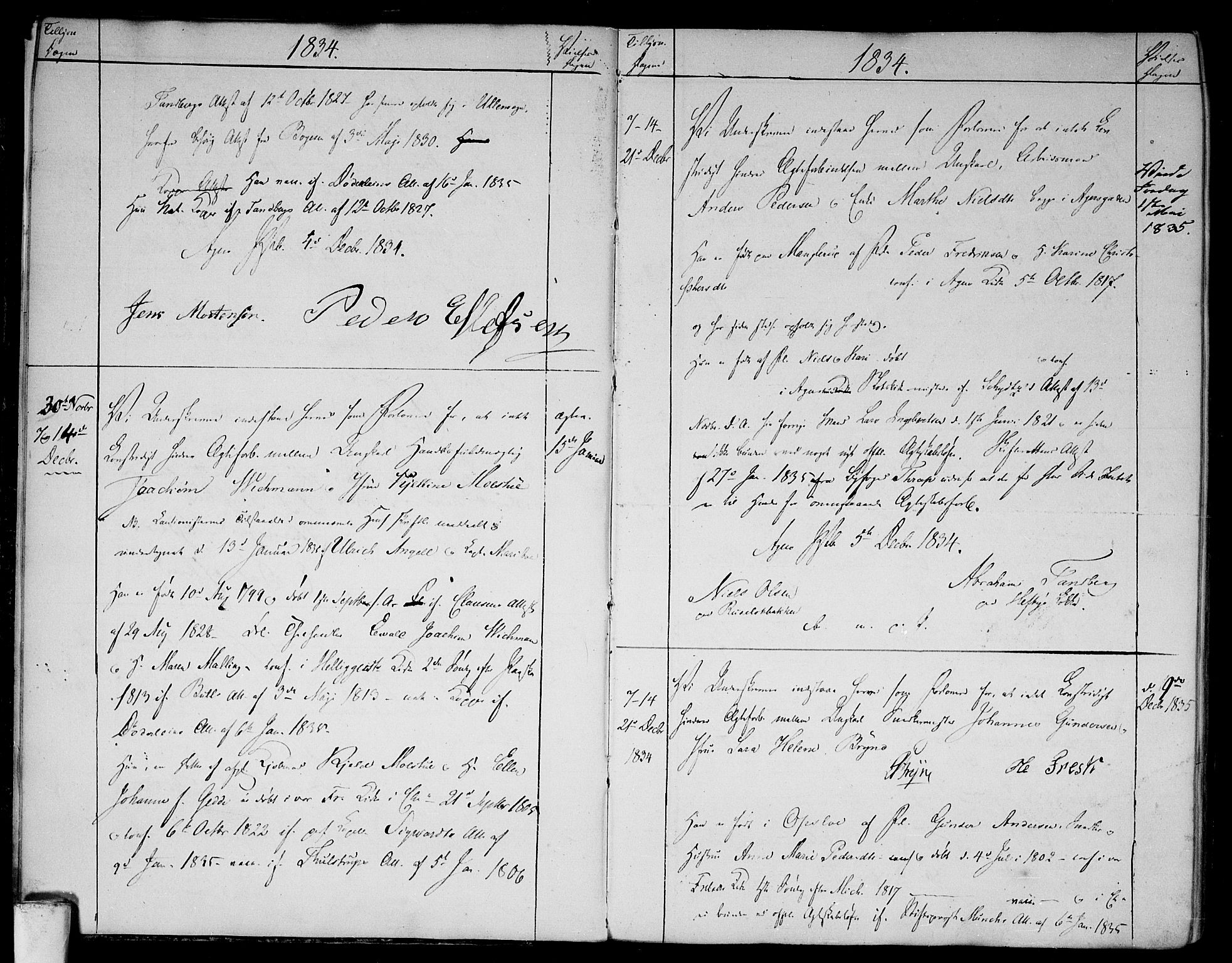 Aker prestekontor kirkebøker, AV/SAO-A-10861/H/L0001: Banns register no. 1, 1834-1842