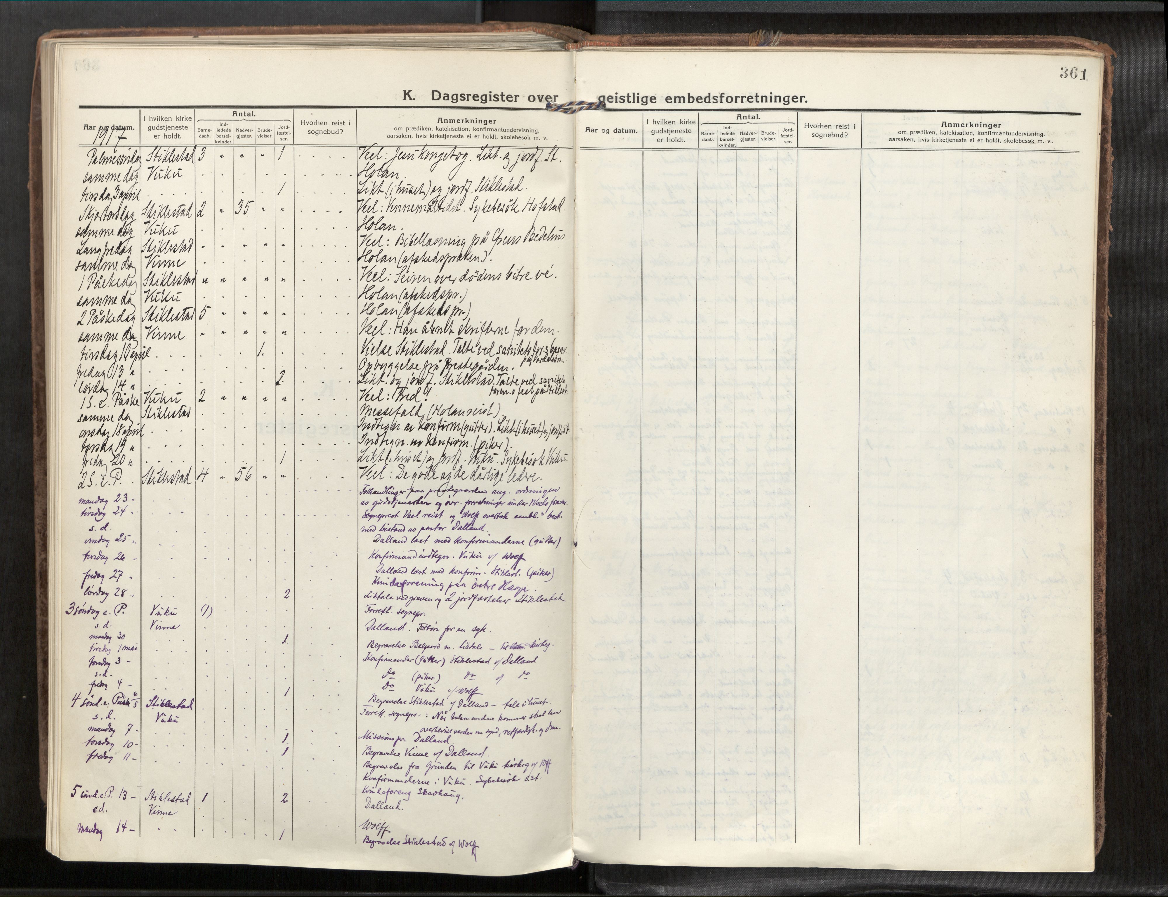 Verdal sokneprestkontor, AV/SAT-A-1156/2/H/Haa/L0001: Parish register (official) no. 1, 1917-1932, p. 361