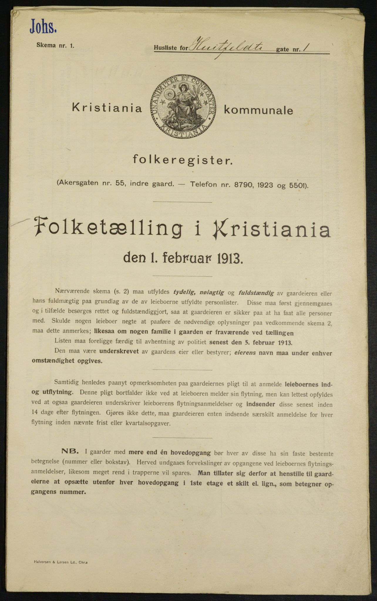 OBA, Municipal Census 1913 for Kristiania, 1913, p. 41362
