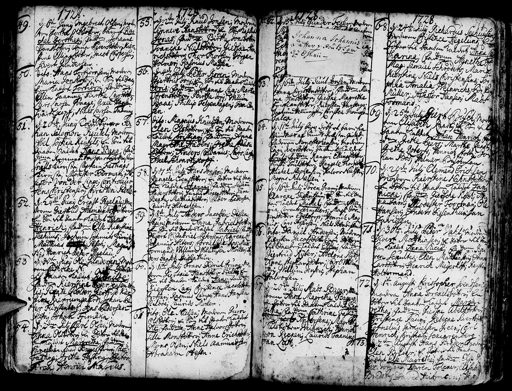Nykirken Sokneprestembete, SAB/A-77101/H/Haa/L0003: Parish register (official) no. A 3, 1717-1764, p. 118