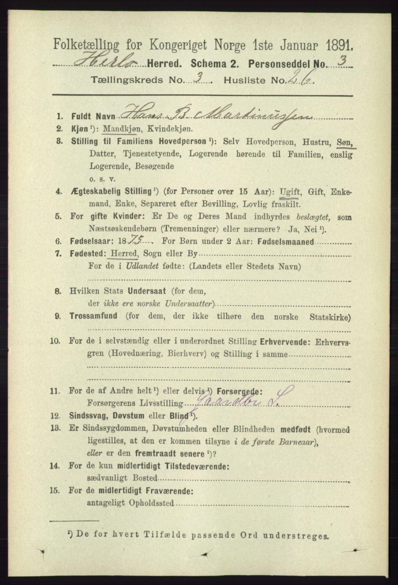 RA, 1891 census for 1258 Herdla, 1891, p. 1247