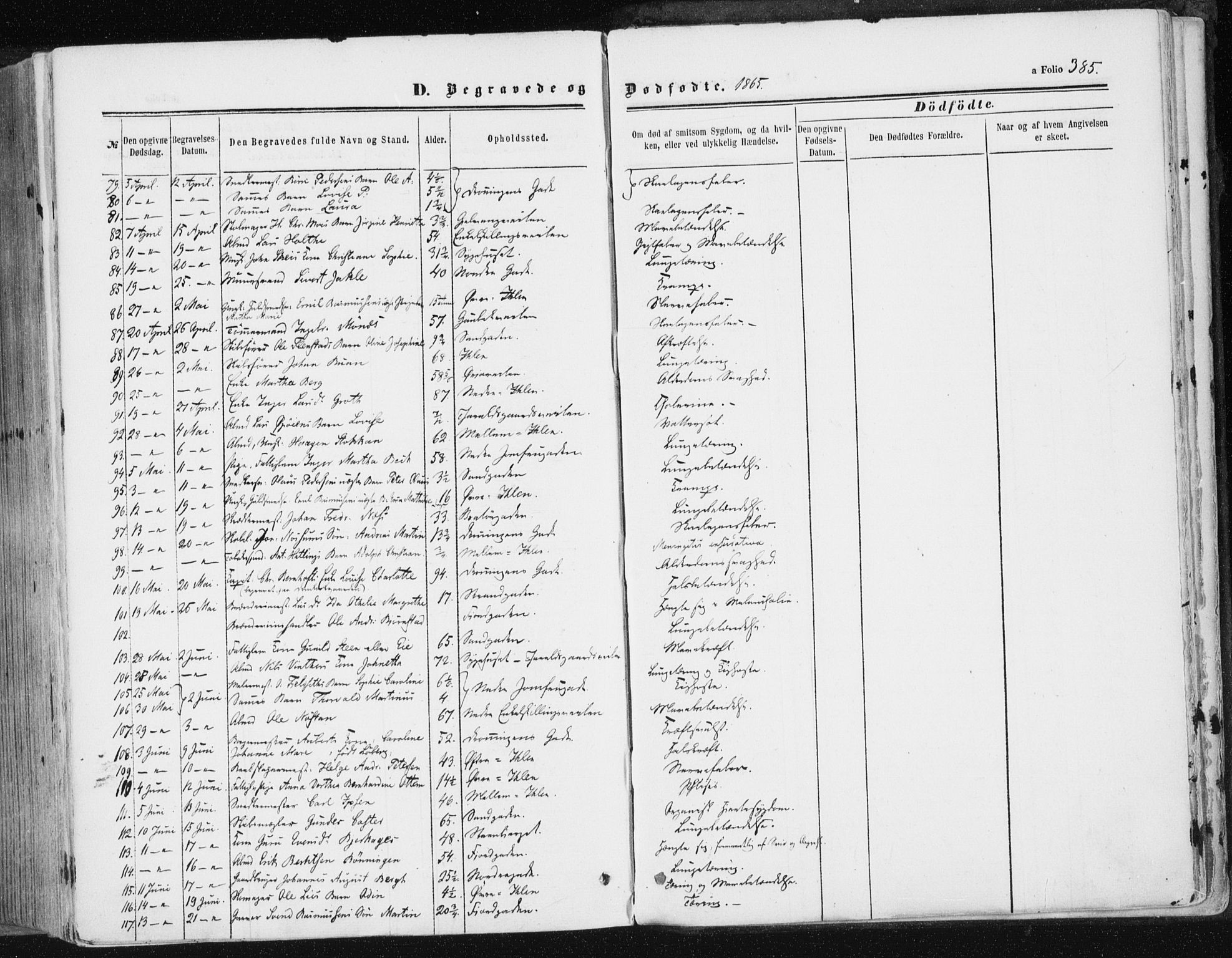 Ministerialprotokoller, klokkerbøker og fødselsregistre - Sør-Trøndelag, SAT/A-1456/602/L0115: Parish register (official) no. 602A13, 1860-1872, p. 385