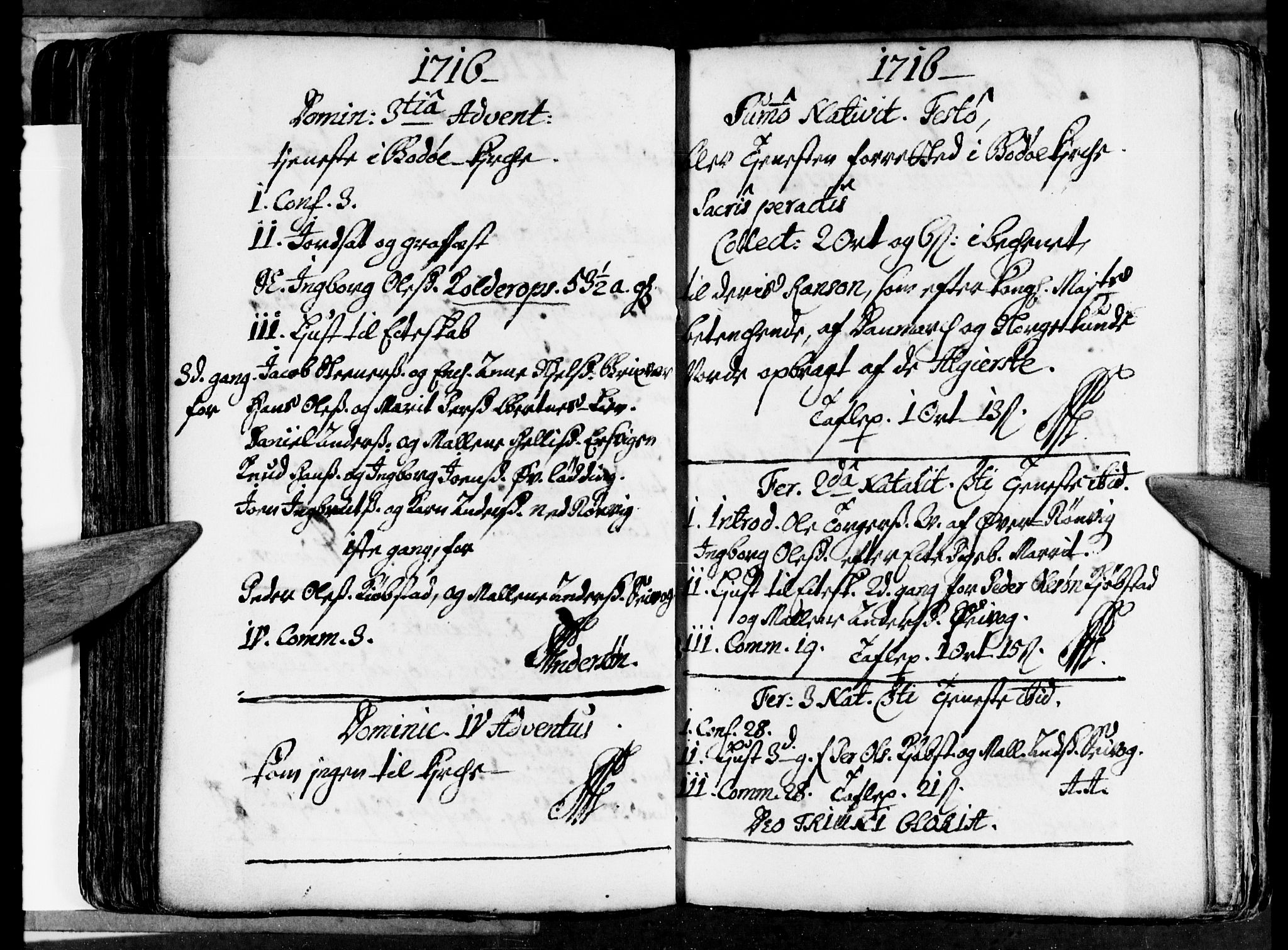 Ministerialprotokoller, klokkerbøker og fødselsregistre - Nordland, AV/SAT-A-1459/801/L0001: Parish register (official) no. 801A01, 1713-1724