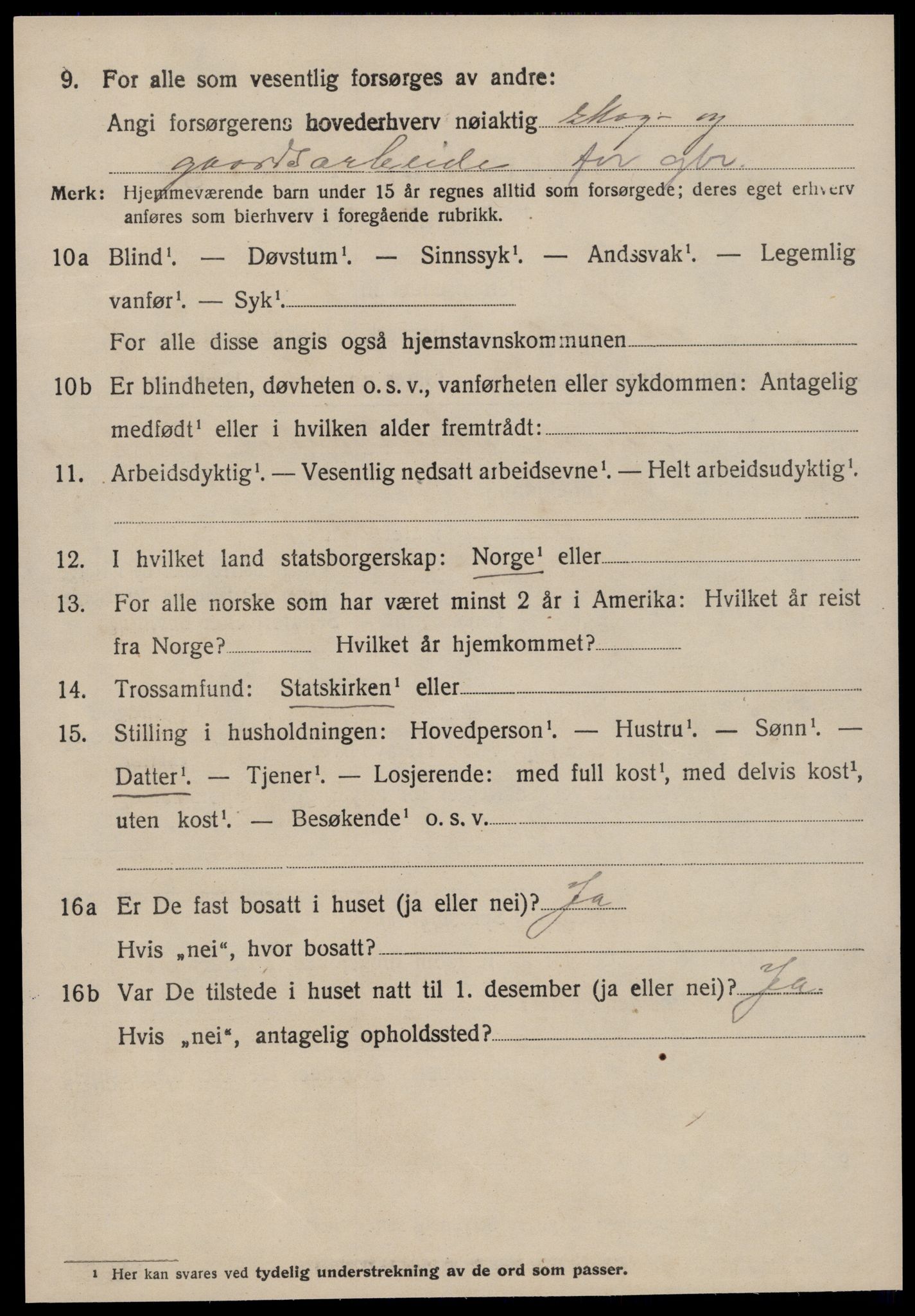 SAT, 1920 census for Aure, 1920, p. 3533