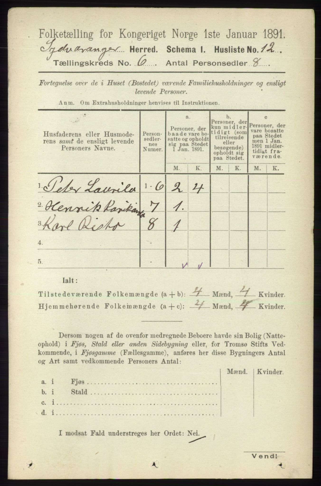 RA, 1891 census for 2030 Sør-Varanger, 1891, p. 1861