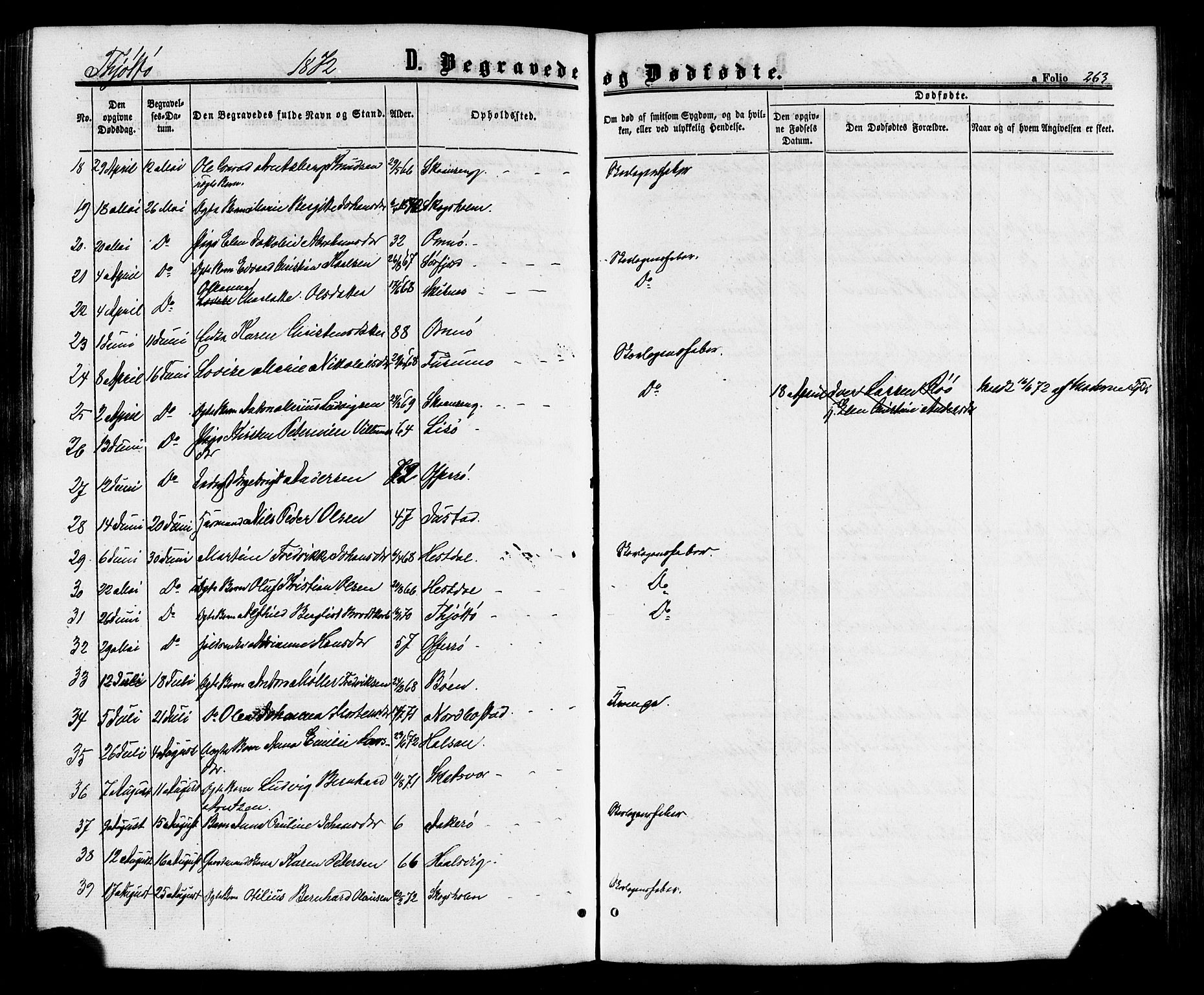 Ministerialprotokoller, klokkerbøker og fødselsregistre - Nordland, AV/SAT-A-1459/817/L0262: Parish register (official) no. 817A03/ 1, 1862-1877, p. 263