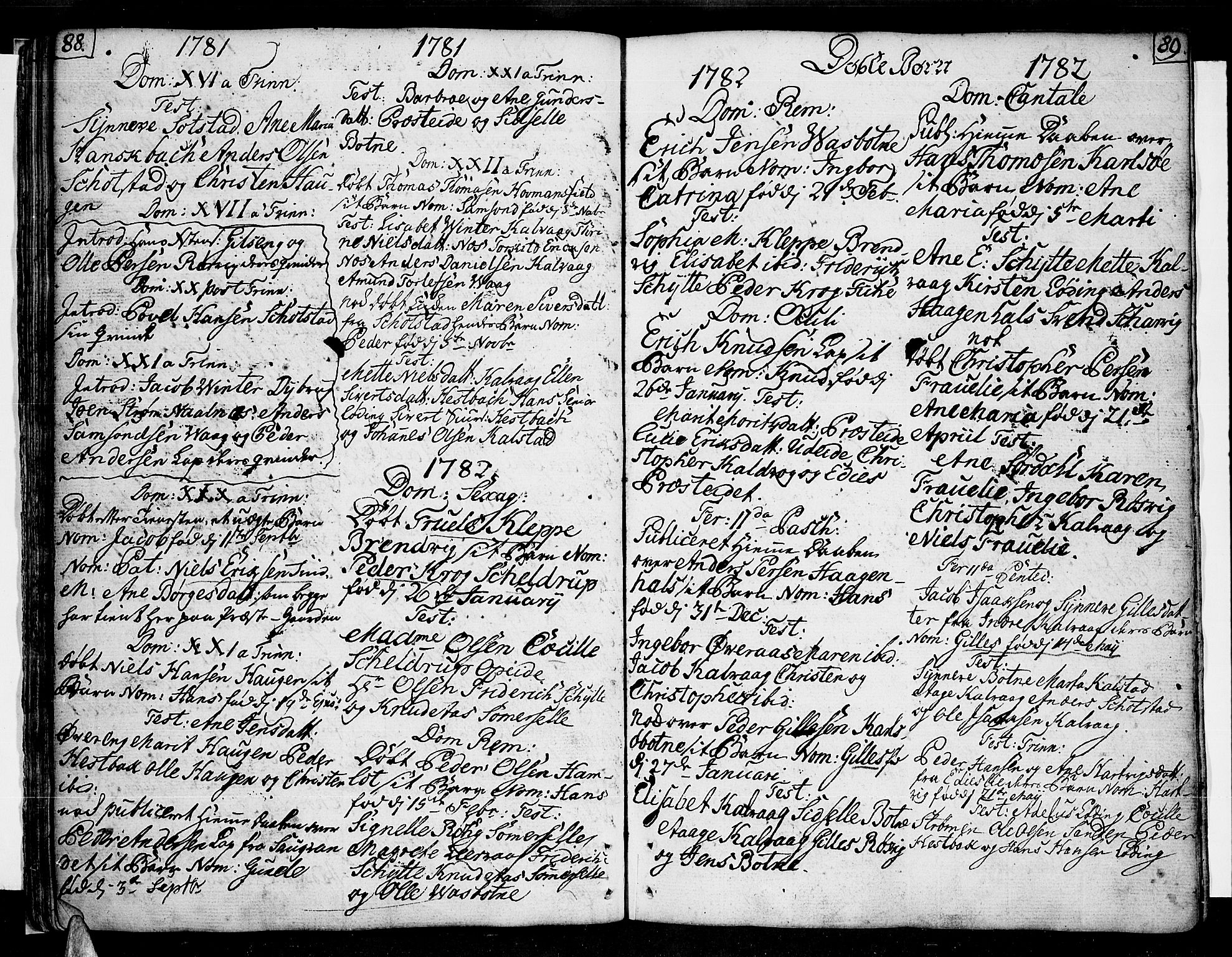 Ministerialprotokoller, klokkerbøker og fødselsregistre - Nordland, SAT/A-1459/859/L0841: Parish register (official) no. 859A01, 1766-1821, p. 88-89