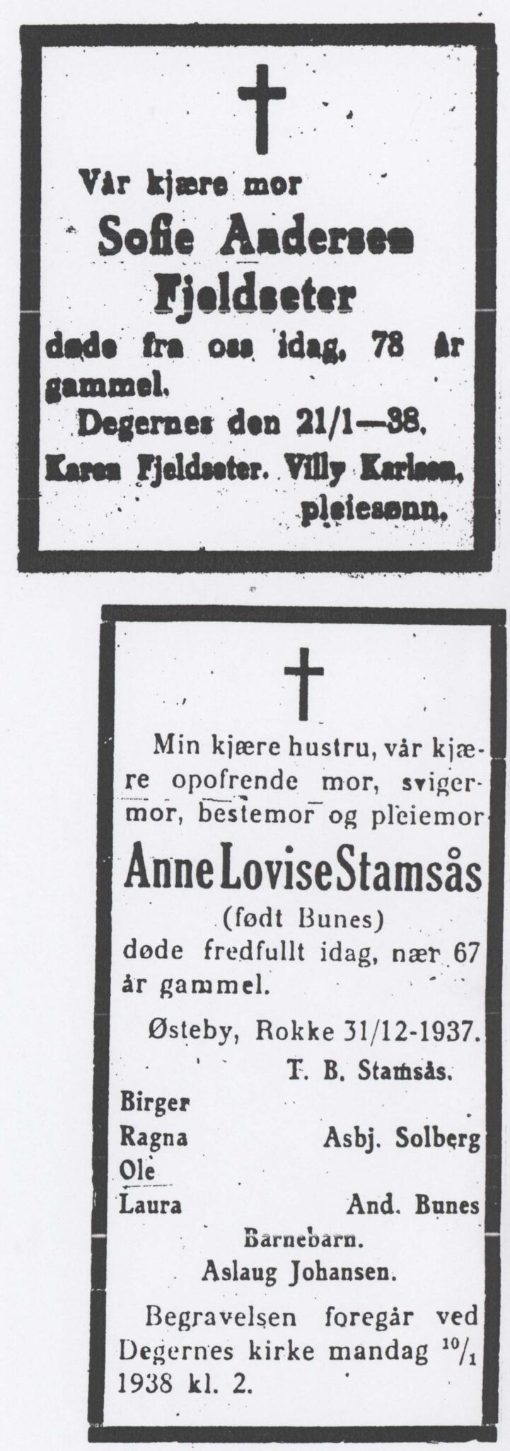 , Dødsannonser lokalaviser Rakkestad 1936-1940, 1936-1940, p. 30