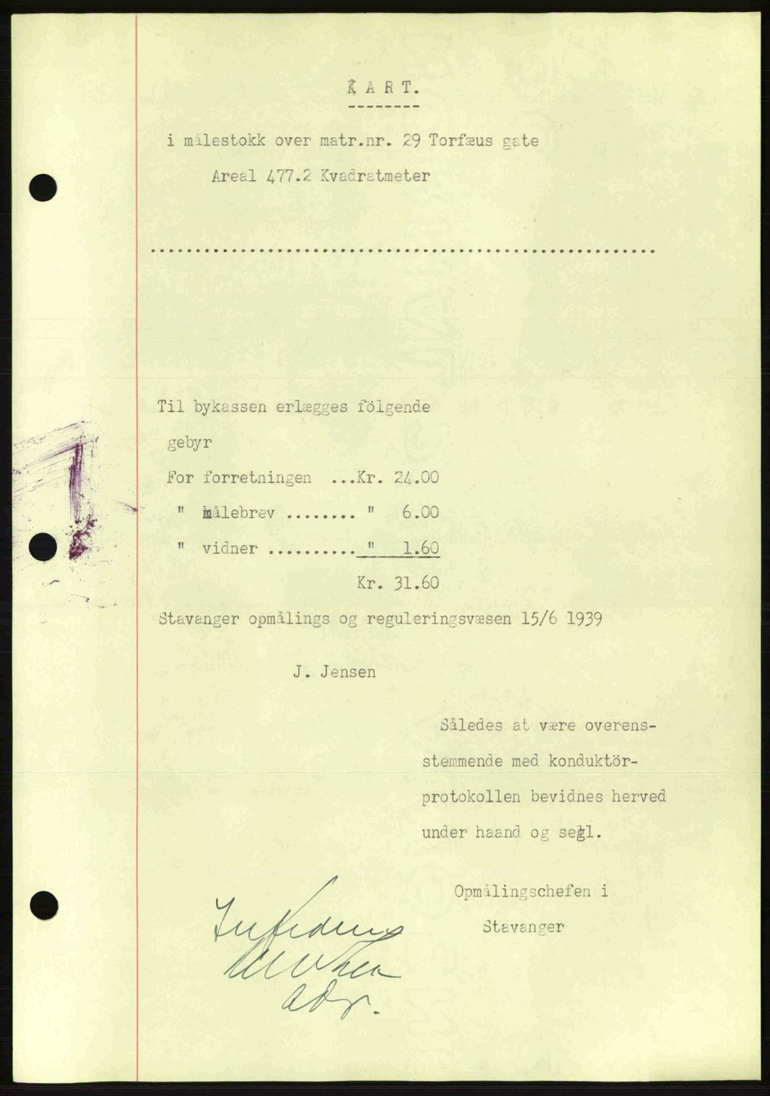 Stavanger byrett, AV/SAST-A-100455/002/G/Gb/L0014: Mortgage book no. A4, 1938-1939, Diary no: : 1996/1939