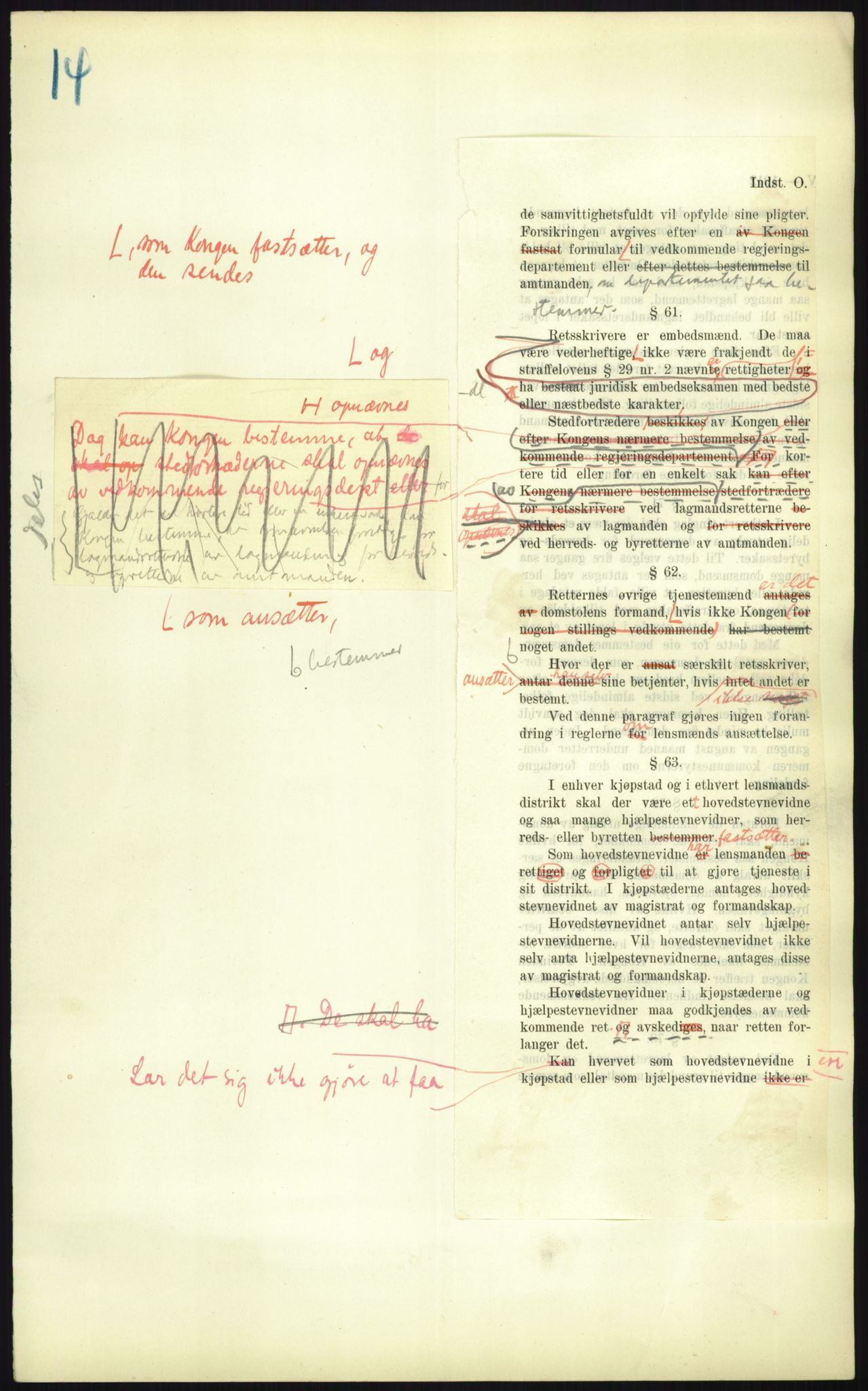 Justisdepartementet, Lovavdelingen, AV/RA-S-3212/D/De/L0156/0001: Sivilprosesslovene / Sivilprosess: XII- Ot.prp. nr. 10 - 1913: Om utferdigelse av lov om domstolene, lov om rettergangsmåten i tvistemål og lov om tvangsfullbyrdelse. Mappe 1/5 - 4/5, 1913, p. 1055