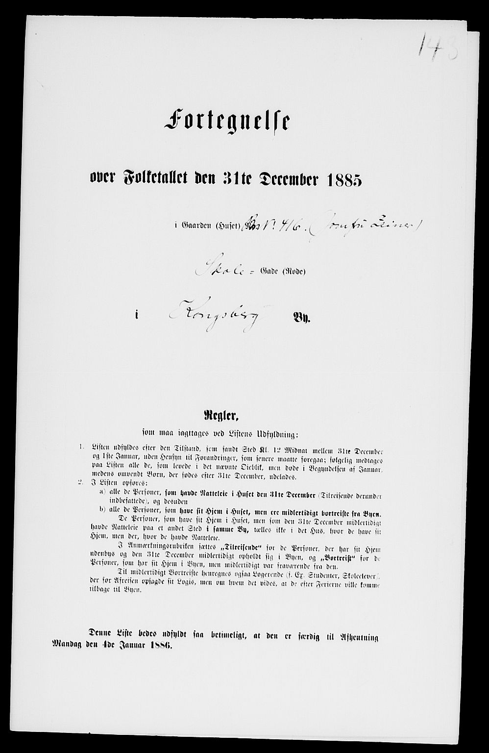 SAKO, 1885 census for 0604 Kongsberg, 1885, p. 966