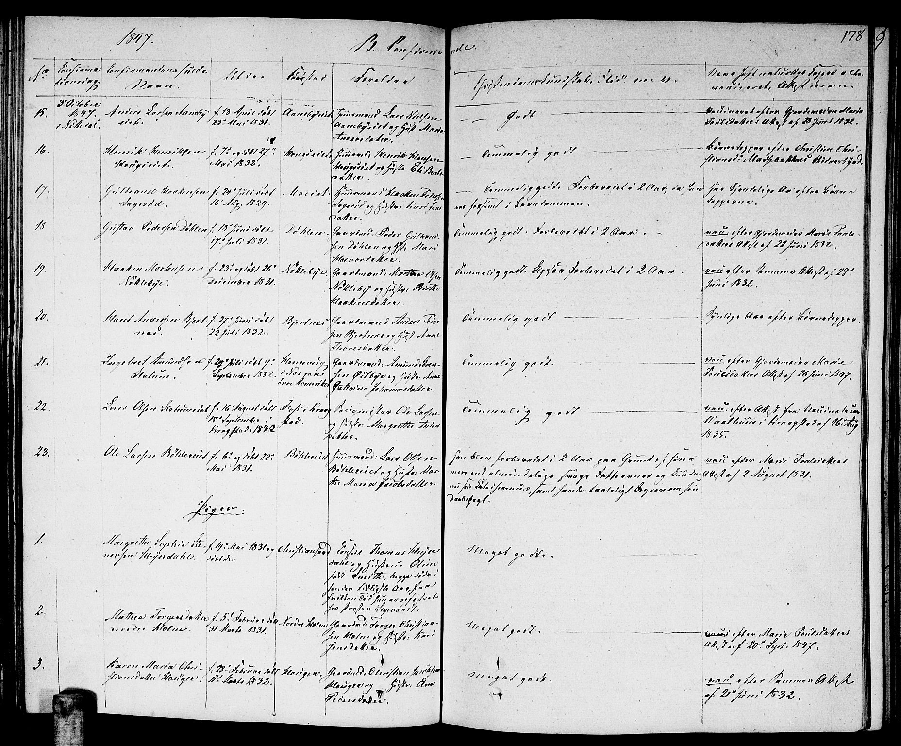 Nittedal prestekontor Kirkebøker, AV/SAO-A-10365a/F/Fa/L0004: Parish register (official) no. I 4, 1836-1849, p. 178