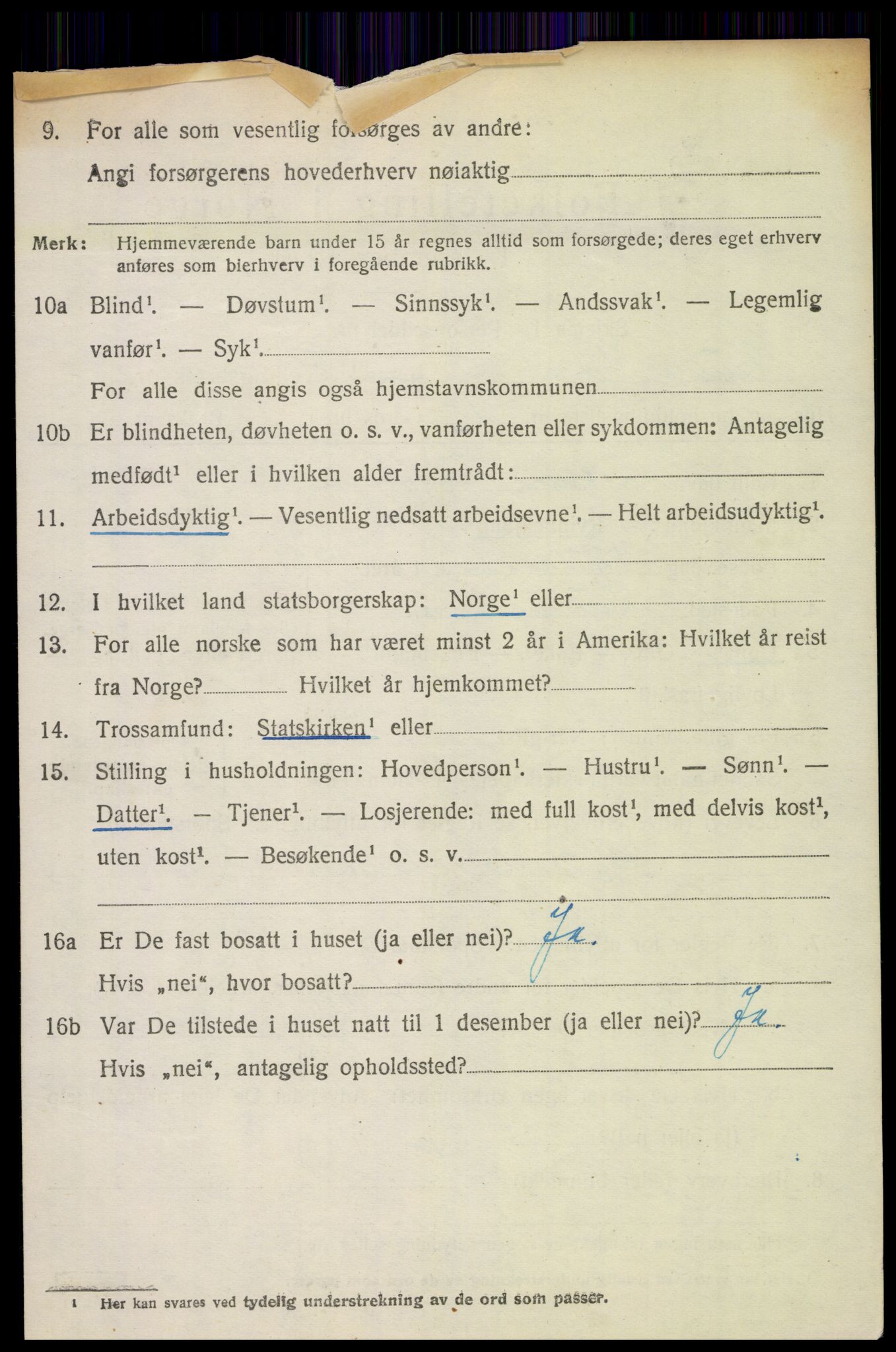 SAH, 1920 census for Lunner, 1920, p. 10350