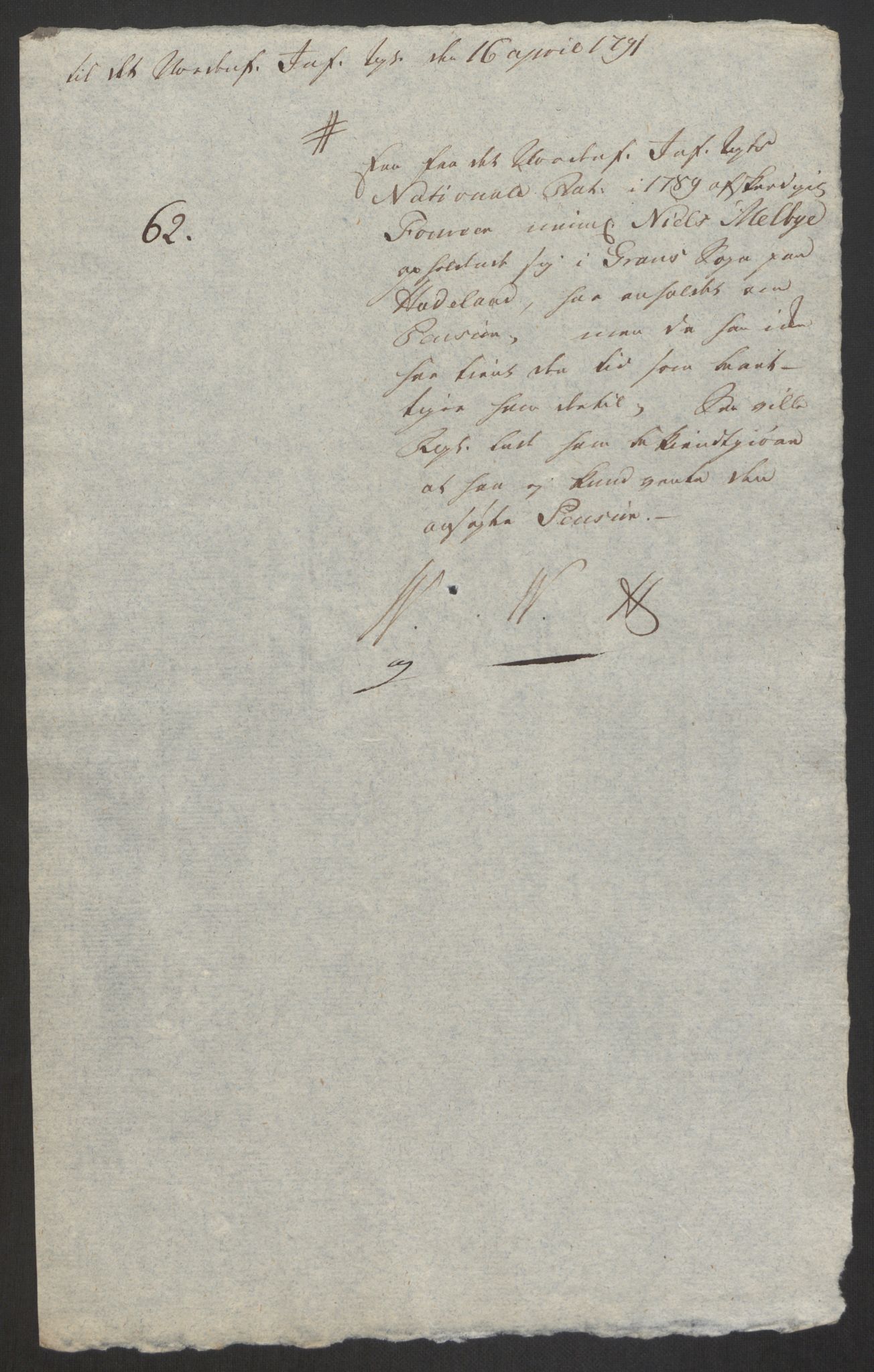 Forsvaret, Den norske kvesthuskasse/krigshospitalkasse, AV/RA-RAFA-1887/F/Fa/L0008: Konsepter, 1790-1793, p. 465