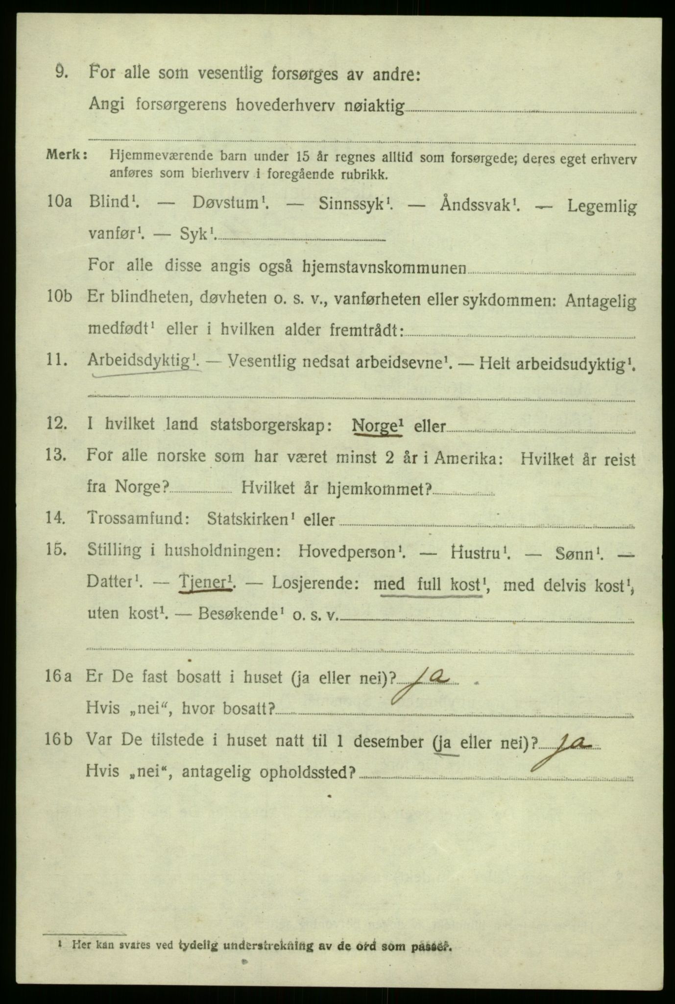 SAB, 1920 census for Vik, 1920, p. 2104