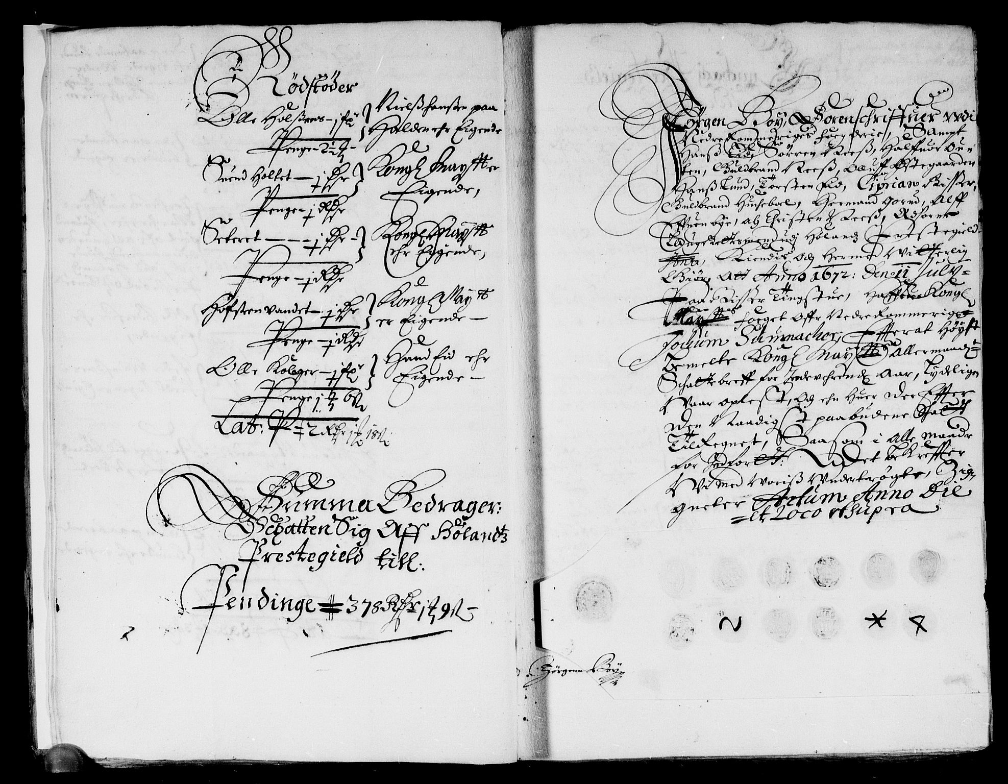 Rentekammeret inntil 1814, Reviderte regnskaper, Stiftamtstueregnskaper, Landkommissariatet på Akershus og Akershus stiftamt, AV/RA-EA-5869/R/Rb/L0084: Akershus stiftamt, 1672