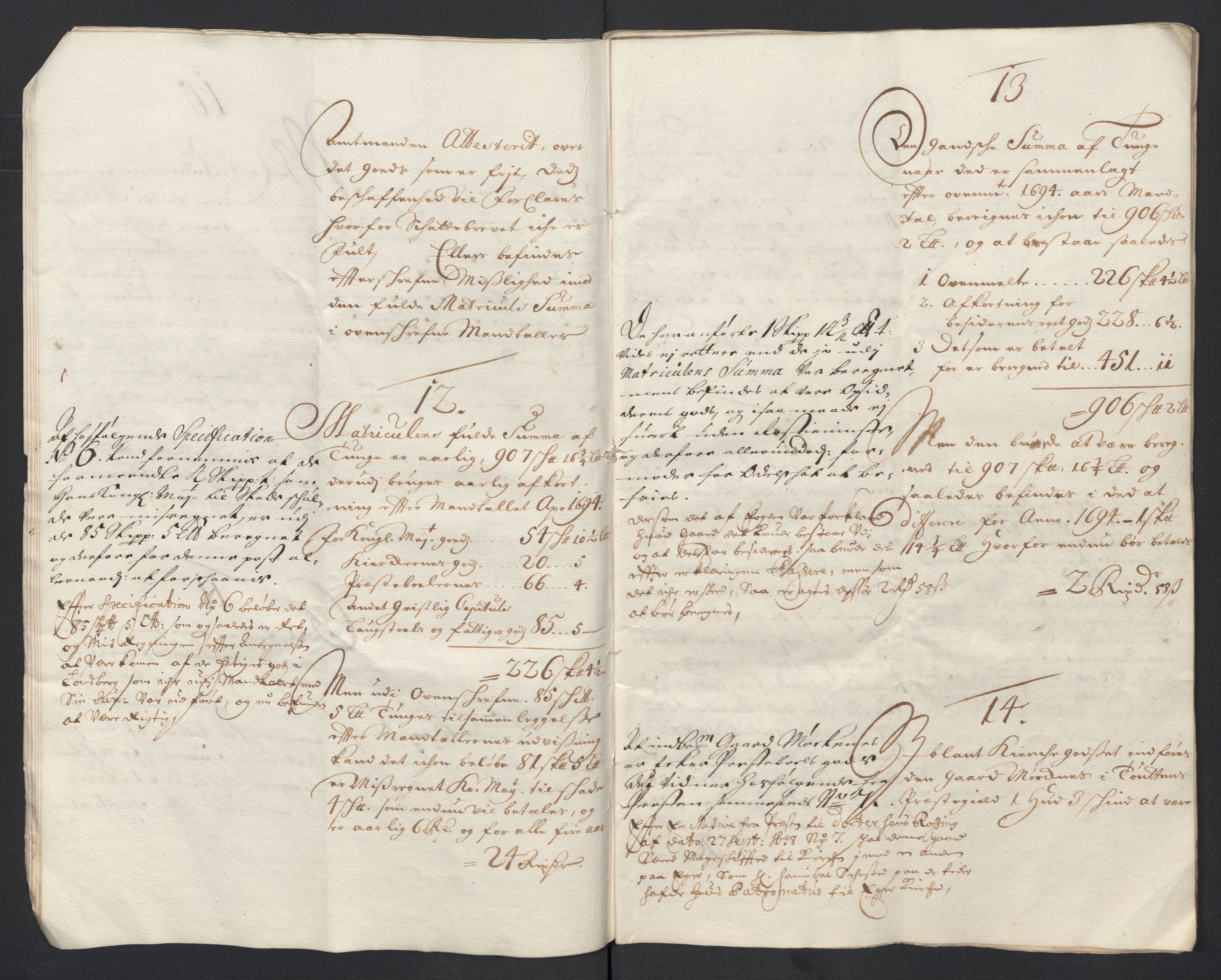 Rentekammeret inntil 1814, Reviderte regnskaper, Fogderegnskap, AV/RA-EA-4092/R18/L1294: Fogderegnskap Hadeland, Toten og Valdres, 1696, p. 207