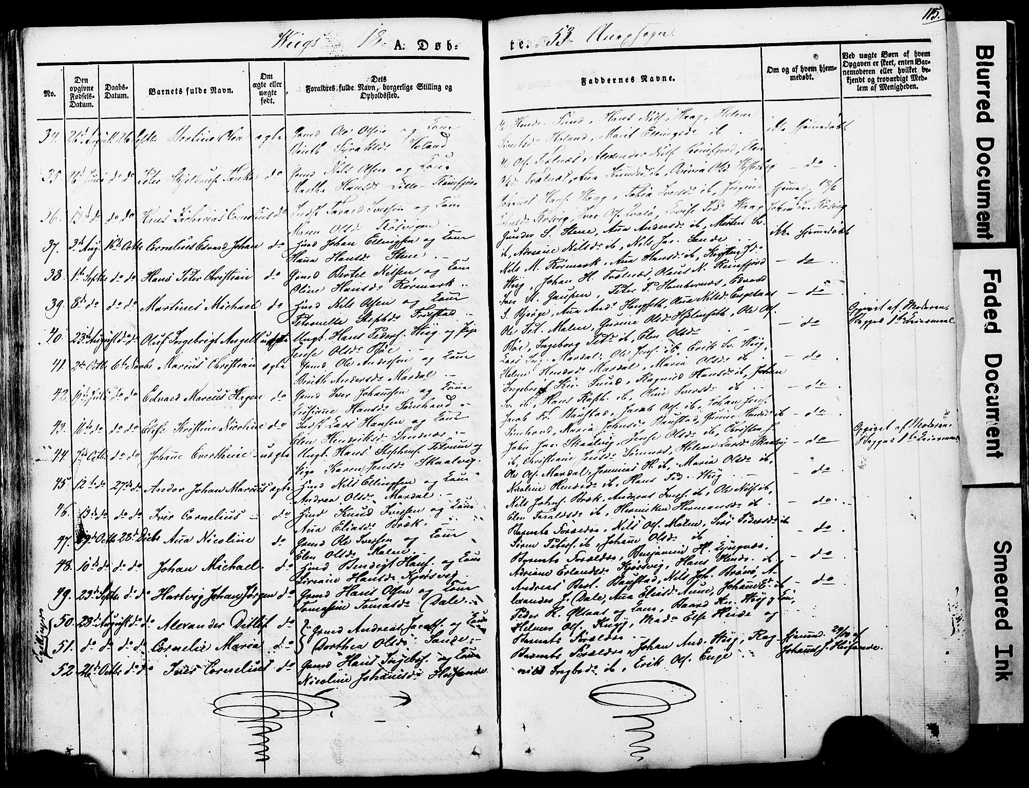 Ministerialprotokoller, klokkerbøker og fødselsregistre - Nordland, SAT/A-1459/812/L0176: Parish register (official) no. 812A05, 1834-1874, p. 115