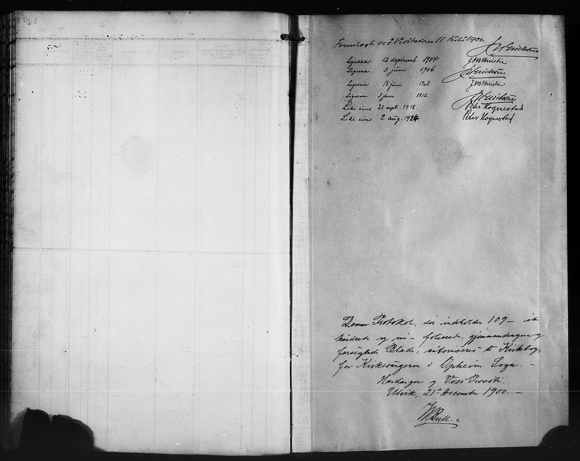 Vossestrand Sokneprestembete, SAB/A-79101/H/Hab: Parish register (copy) no. A 3, 1900-1918