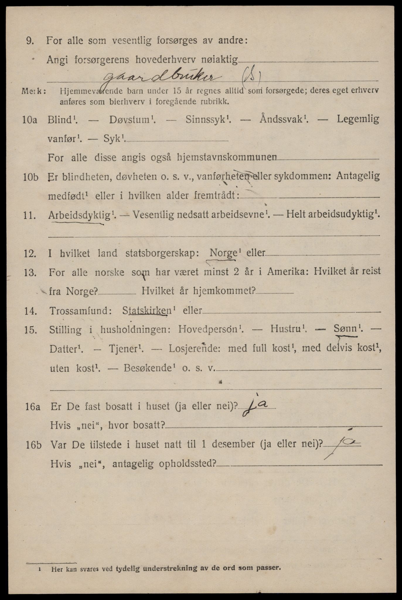 SAKO, 1920 census for Tinn, 1920, p. 6257