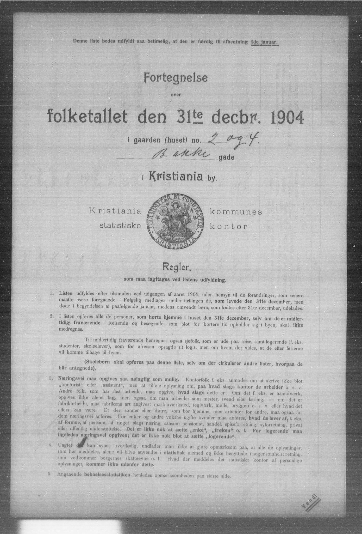 OBA, Municipal Census 1904 for Kristiania, 1904, p. 683