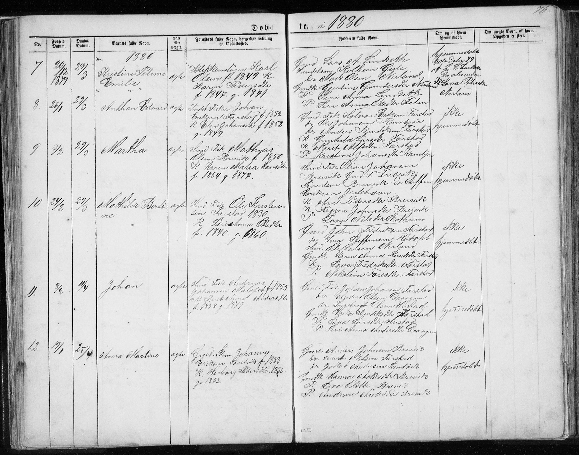 Ministerialprotokoller, klokkerbøker og fødselsregistre - Møre og Romsdal, AV/SAT-A-1454/567/L0782: Parish register (copy) no. 567C02, 1867-1886, p. 76