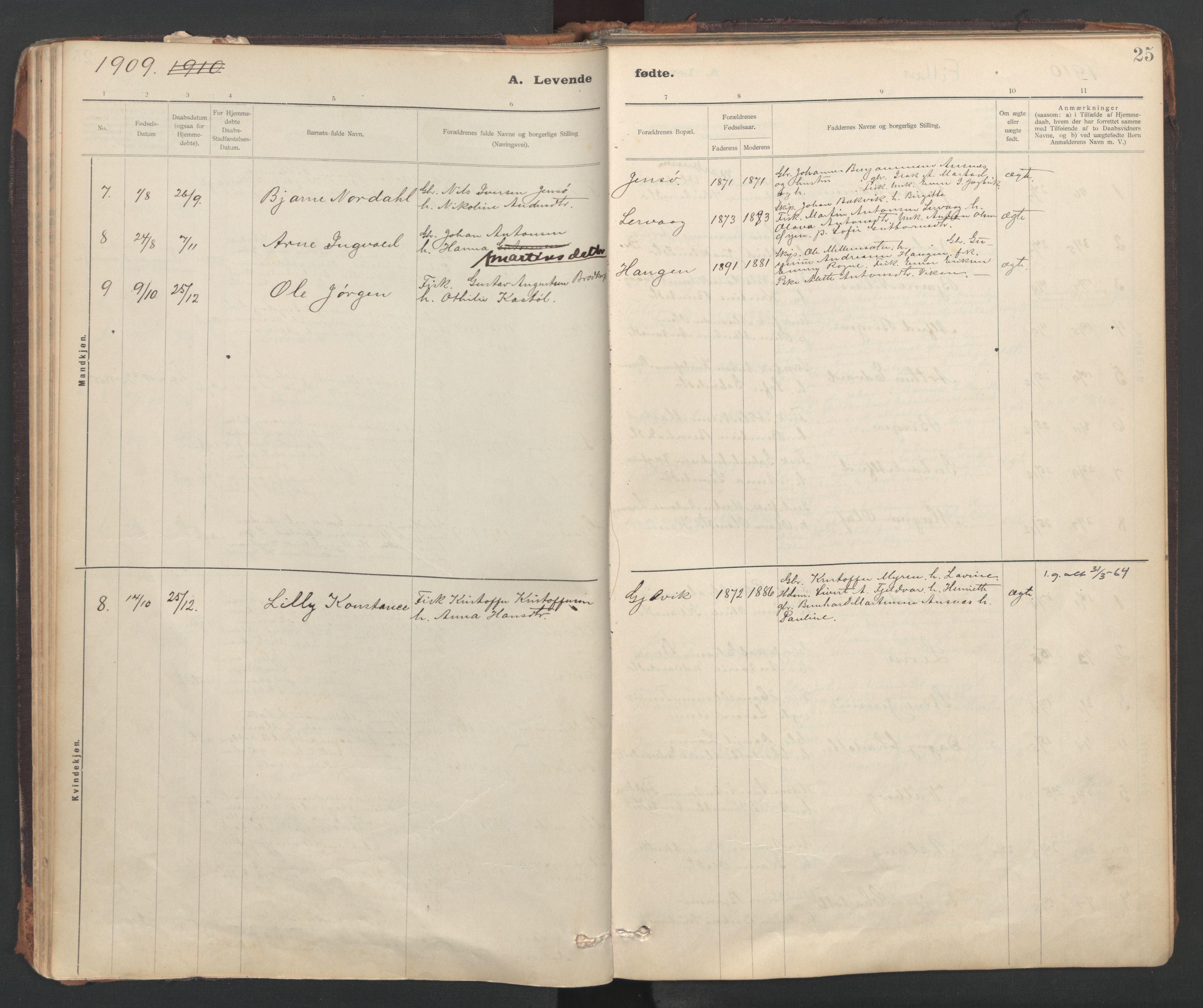 Ministerialprotokoller, klokkerbøker og fødselsregistre - Sør-Trøndelag, AV/SAT-A-1456/637/L0559: Parish register (official) no. 637A02, 1899-1923, p. 25