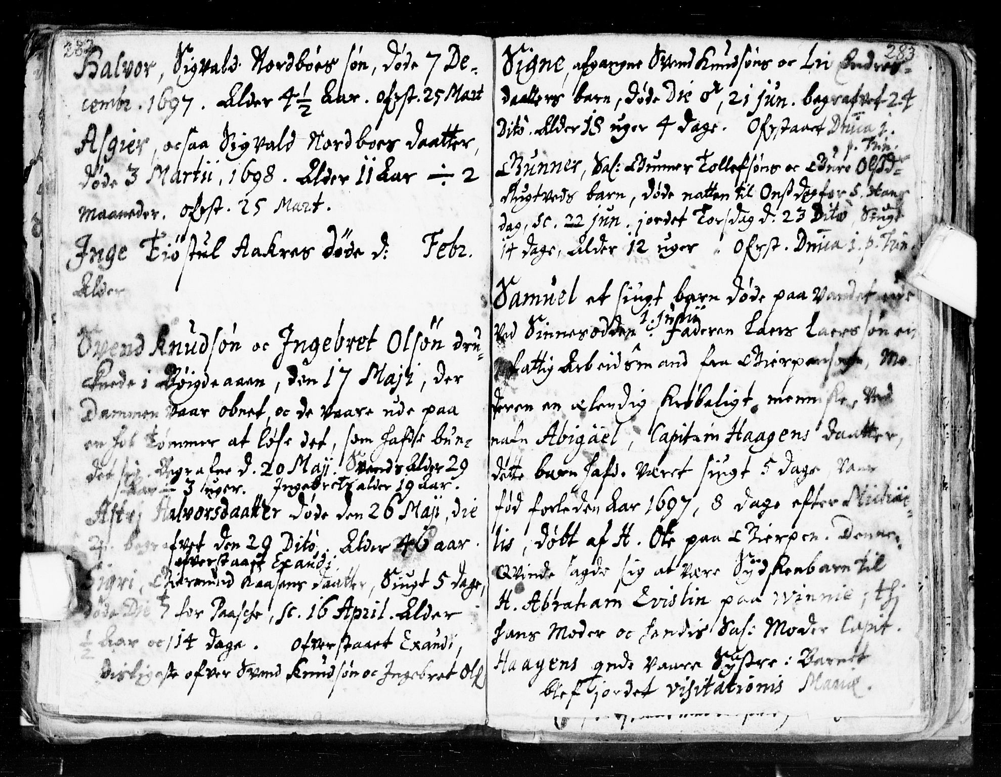 Seljord kirkebøker, SAKO/A-20/F/Fa/L0002: Parish register (official) no. I 2, 1689-1713, p. 282-283