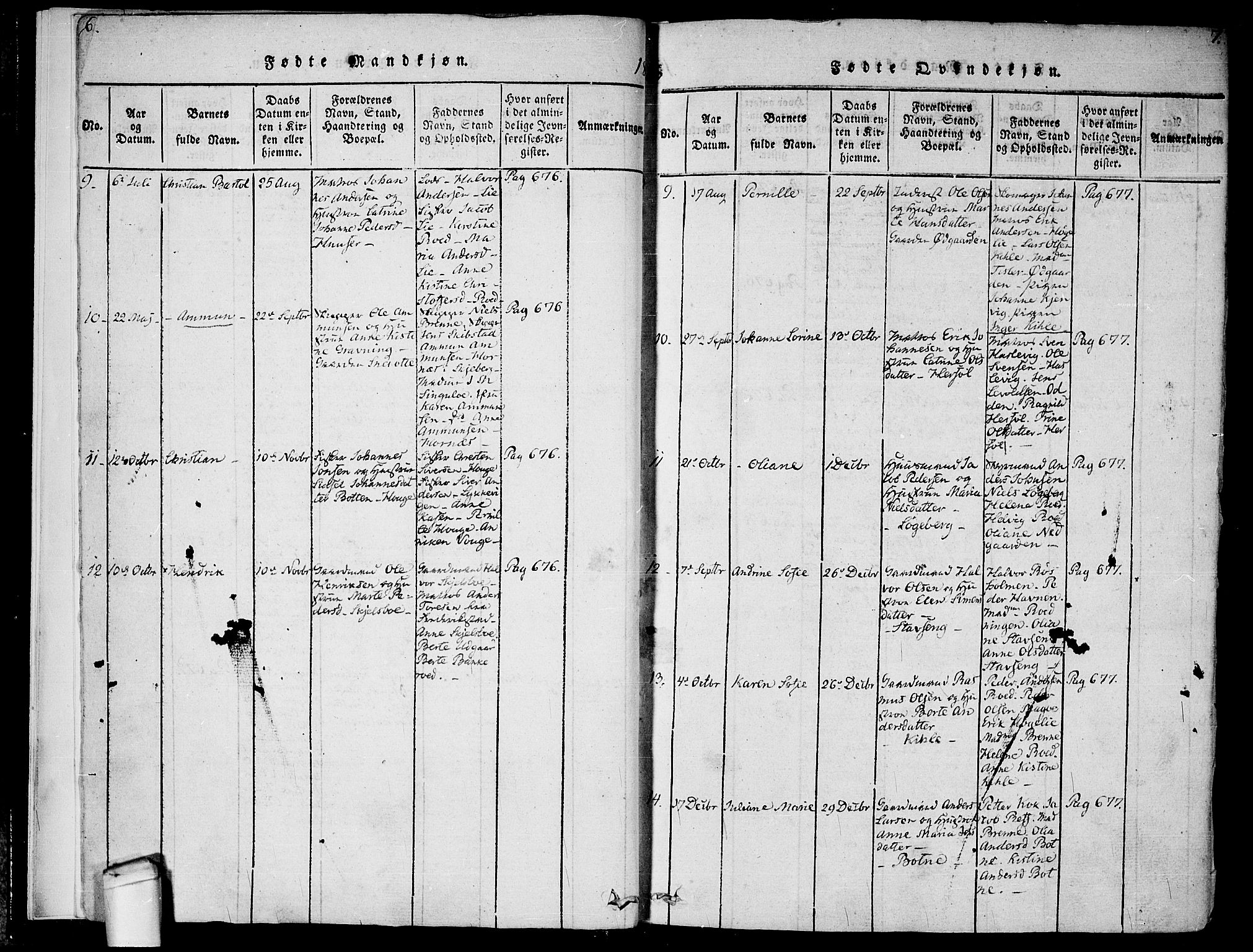 Hvaler prestekontor Kirkebøker, SAO/A-2001/F/Fa/L0005: Parish register (official) no. I 5, 1816-1845, p. 6-7