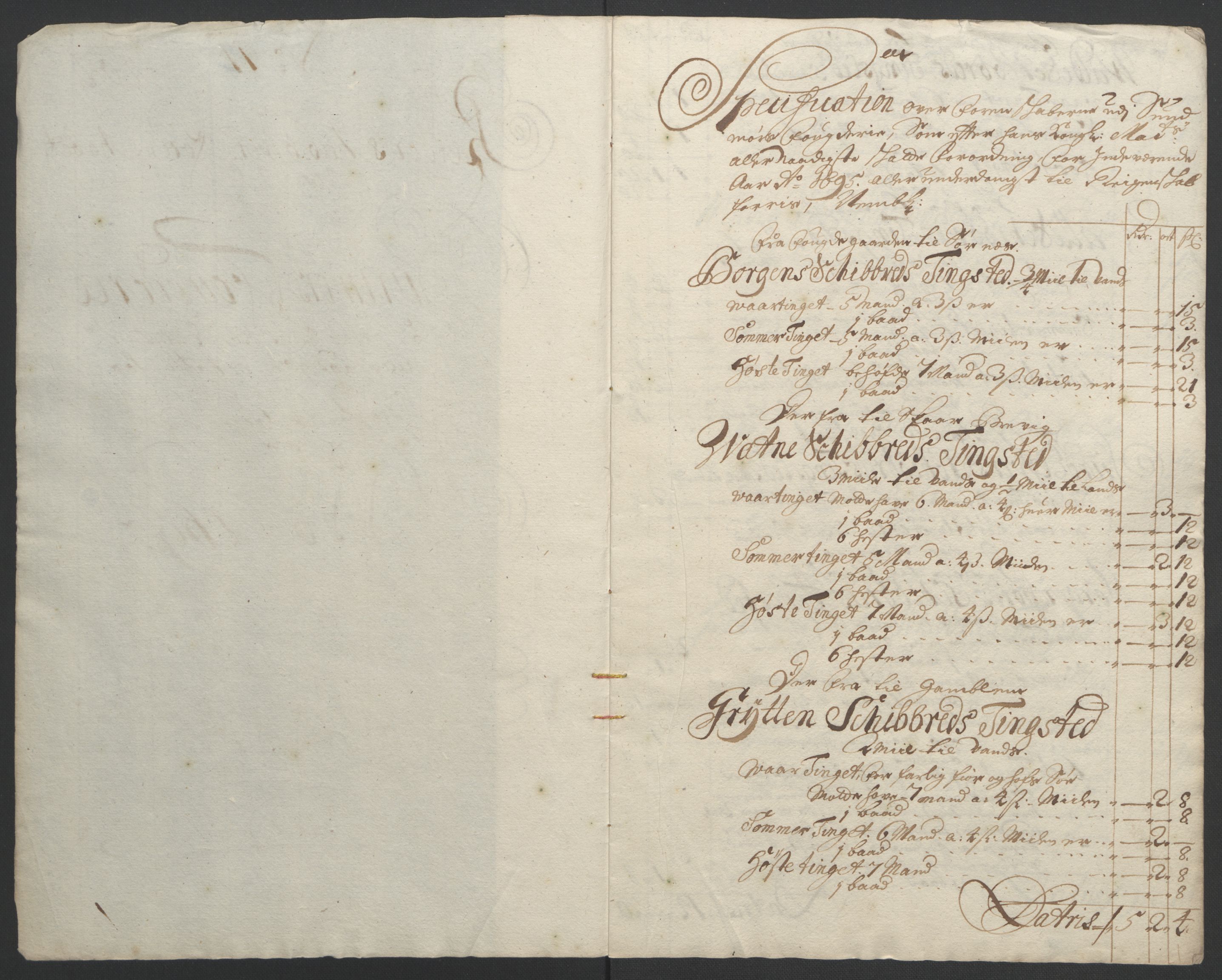 Rentekammeret inntil 1814, Reviderte regnskaper, Fogderegnskap, RA/EA-4092/R54/L3555: Fogderegnskap Sunnmøre, 1694-1695, p. 330