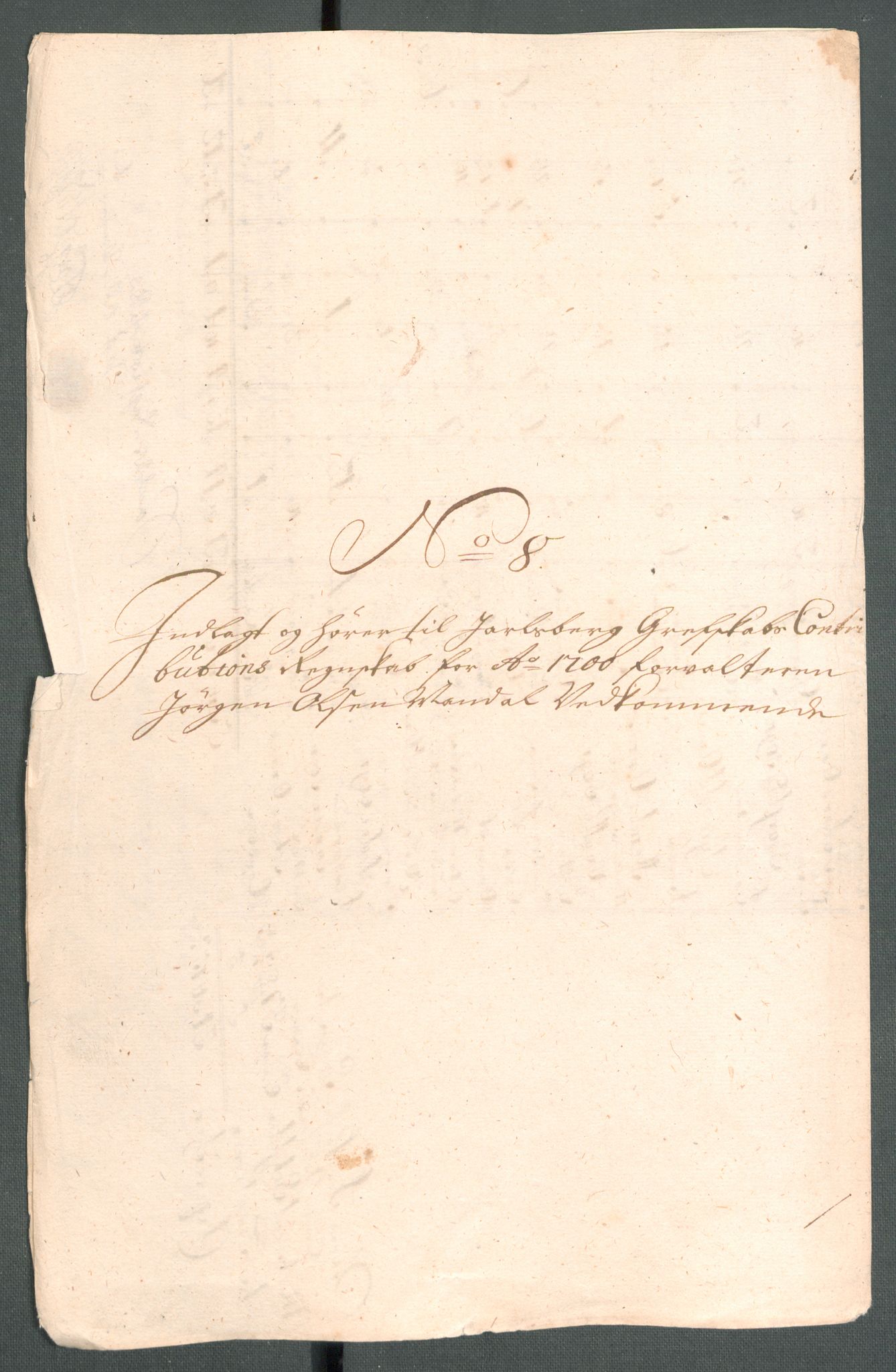 Rentekammeret inntil 1814, Reviderte regnskaper, Fogderegnskap, RA/EA-4092/R32/L1869: Fogderegnskap Jarlsberg grevskap, 1700-1701, p. 117