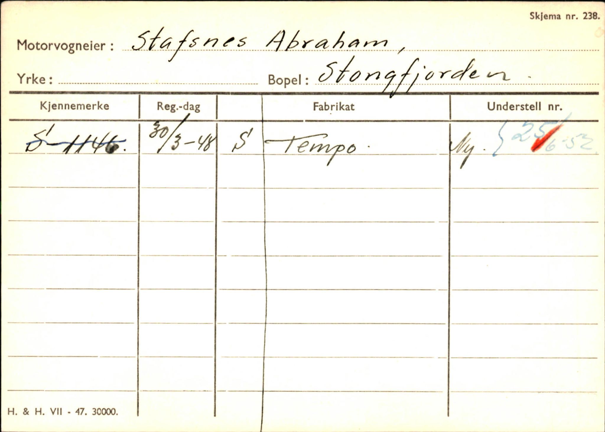 Statens vegvesen, Sogn og Fjordane vegkontor, AV/SAB-A-5301/4/F/L0132: Eigarregister Askvoll A-Å. Balestrand A-Å, 1945-1975, p. 1177