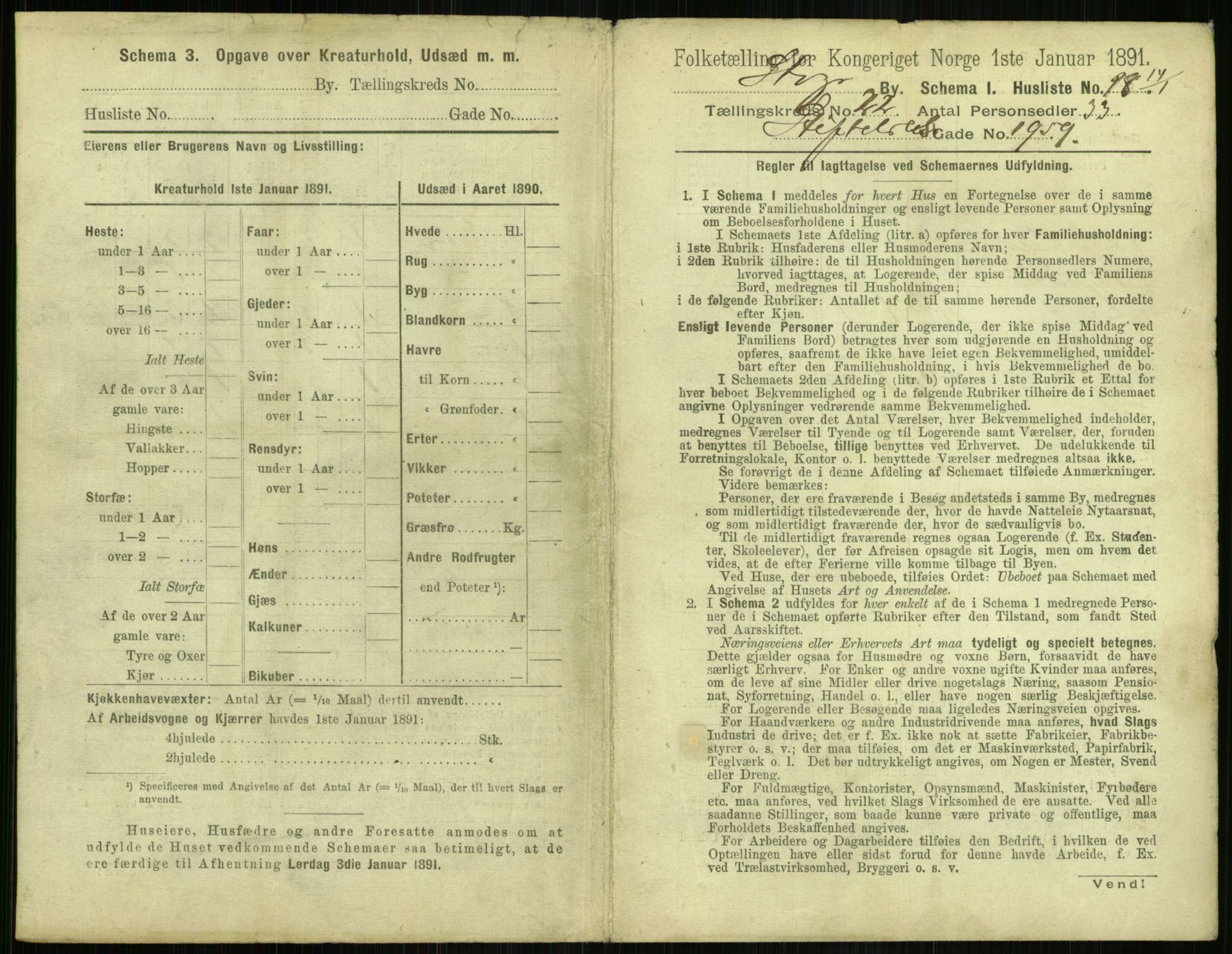 RA, 1891 census for 1103 Stavanger, 1891, p. 4369