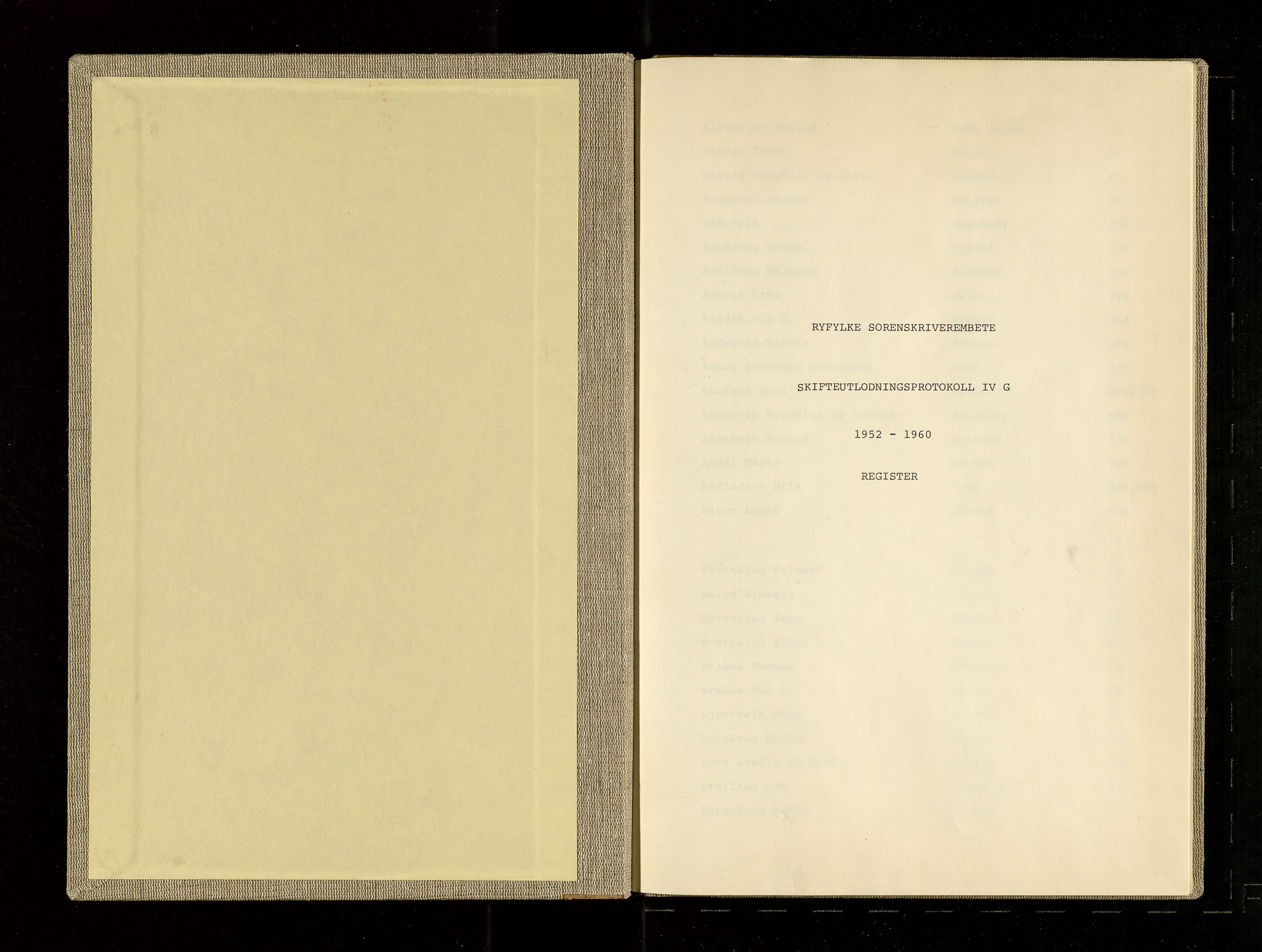 Ryfylke tingrett, SAST/A-100055/001/IV/IVG/L0012b: Register i egen bok, p. 2